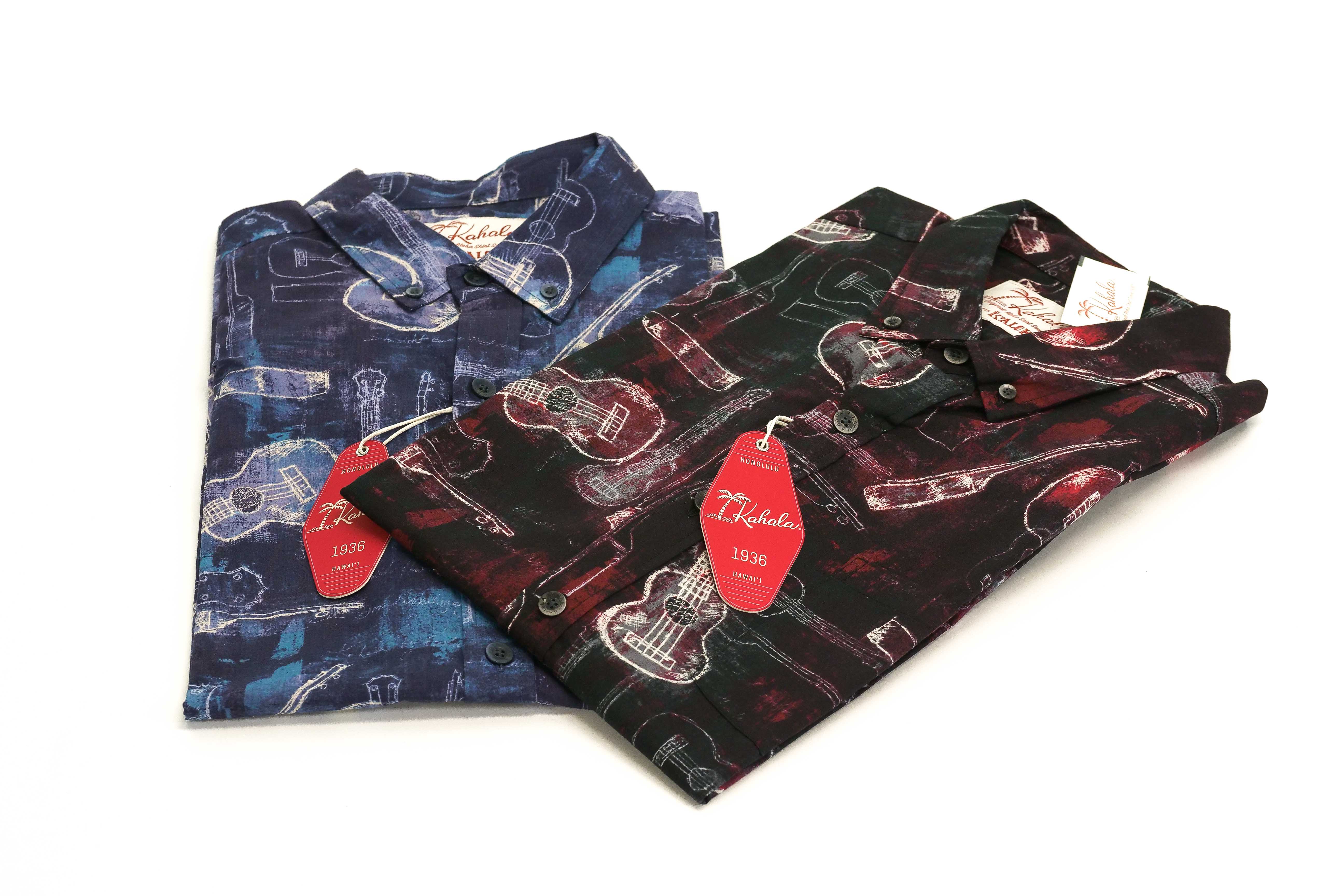 Kahala x KoAloha Ukulele Hawaiian Shirt - Blue