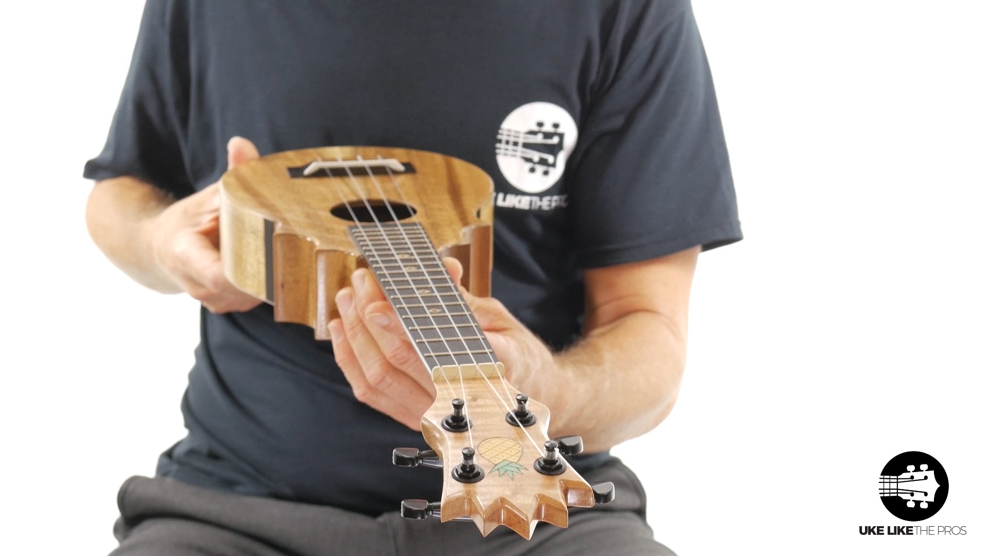 UkeSA Pineapple Sunday Opio Concert Ukulele Acacia "White Ember" 20% OFF