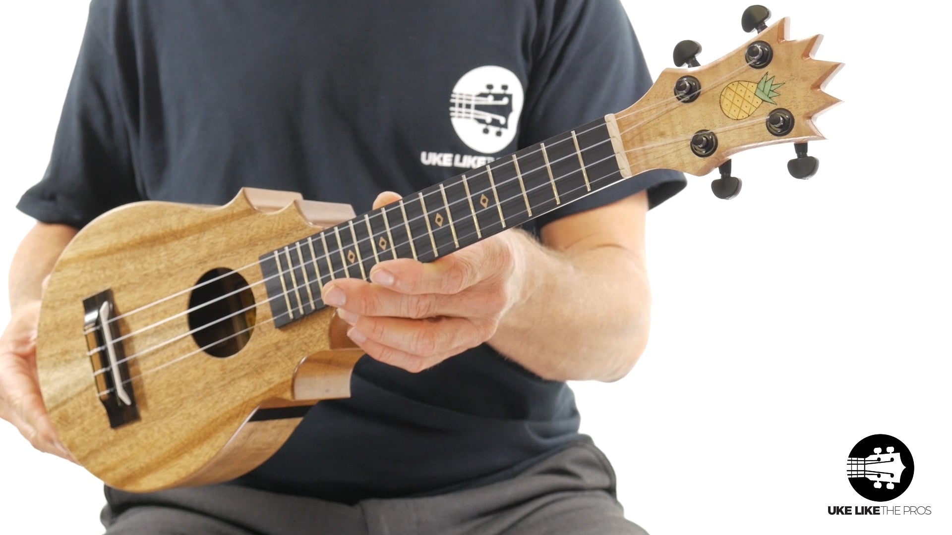 UkeSA Pineapple Sunday Opio Concert Ukulele Acacia "White Ember" 20% OFF