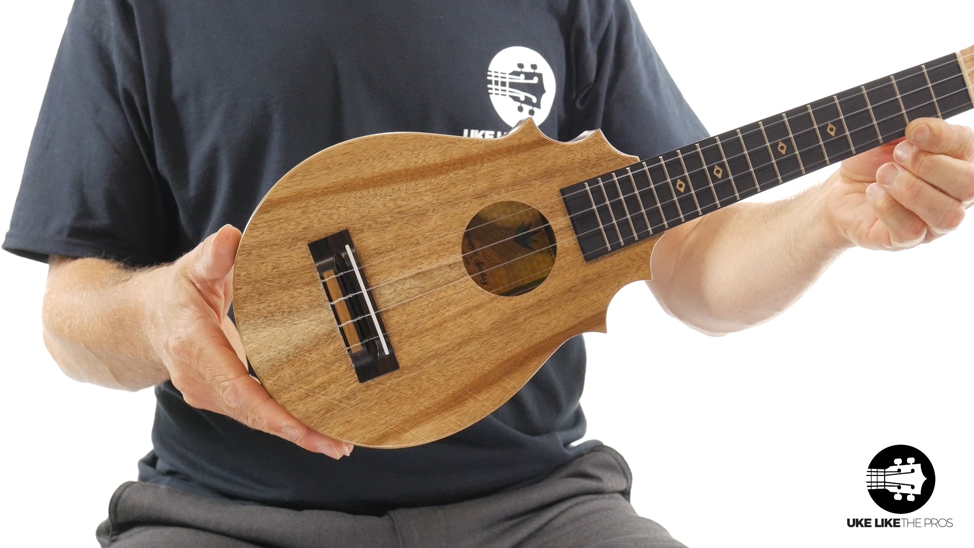 UkeSA Pineapple Sunday Opio Concert Ukulele Acacia "White Ember" 20% OFF