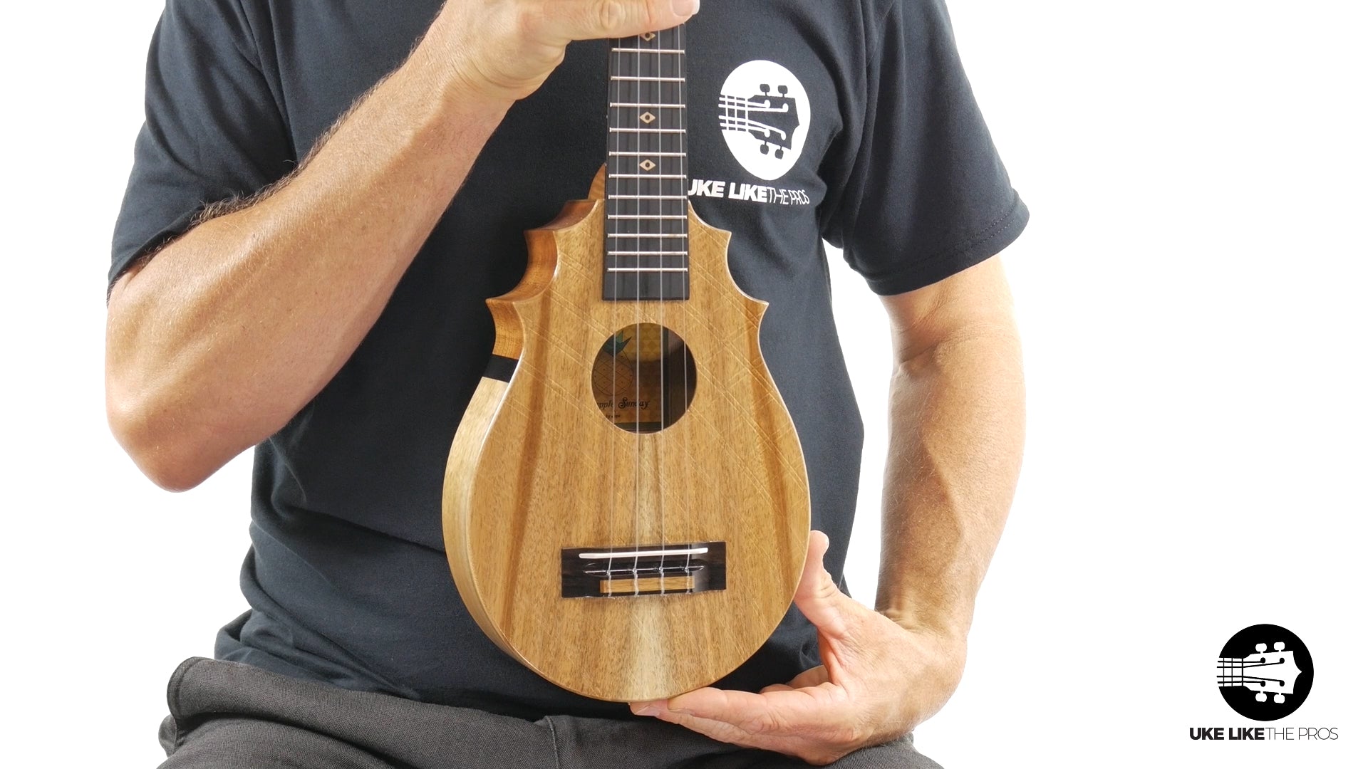 UkeSA Pineapple Sunday Opio Concert Ukulele Acacia "White Ember" 20% OFF