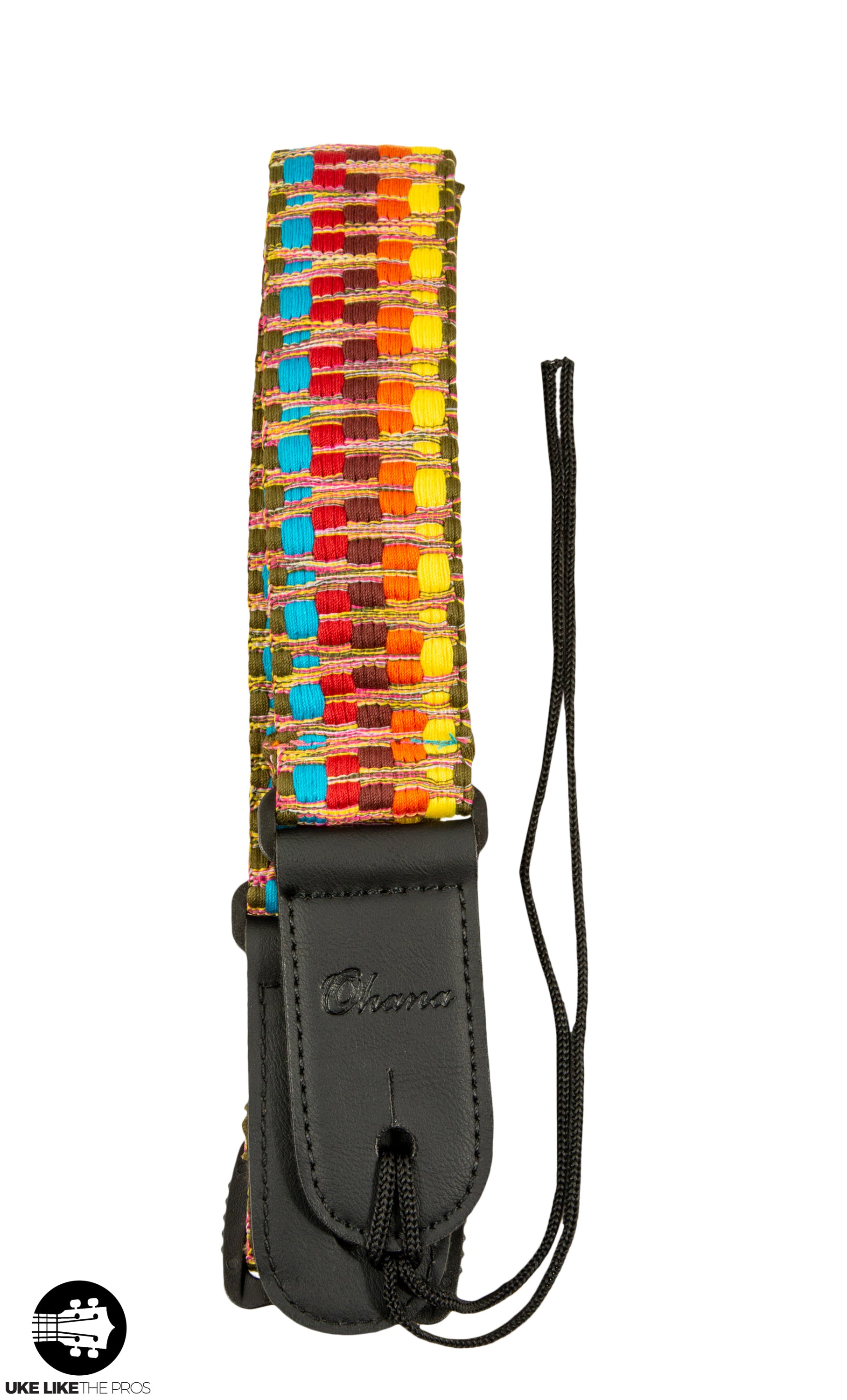 Ohana USS-05 Ukulele Strap RAINBOW Cotton 1.5 Inches