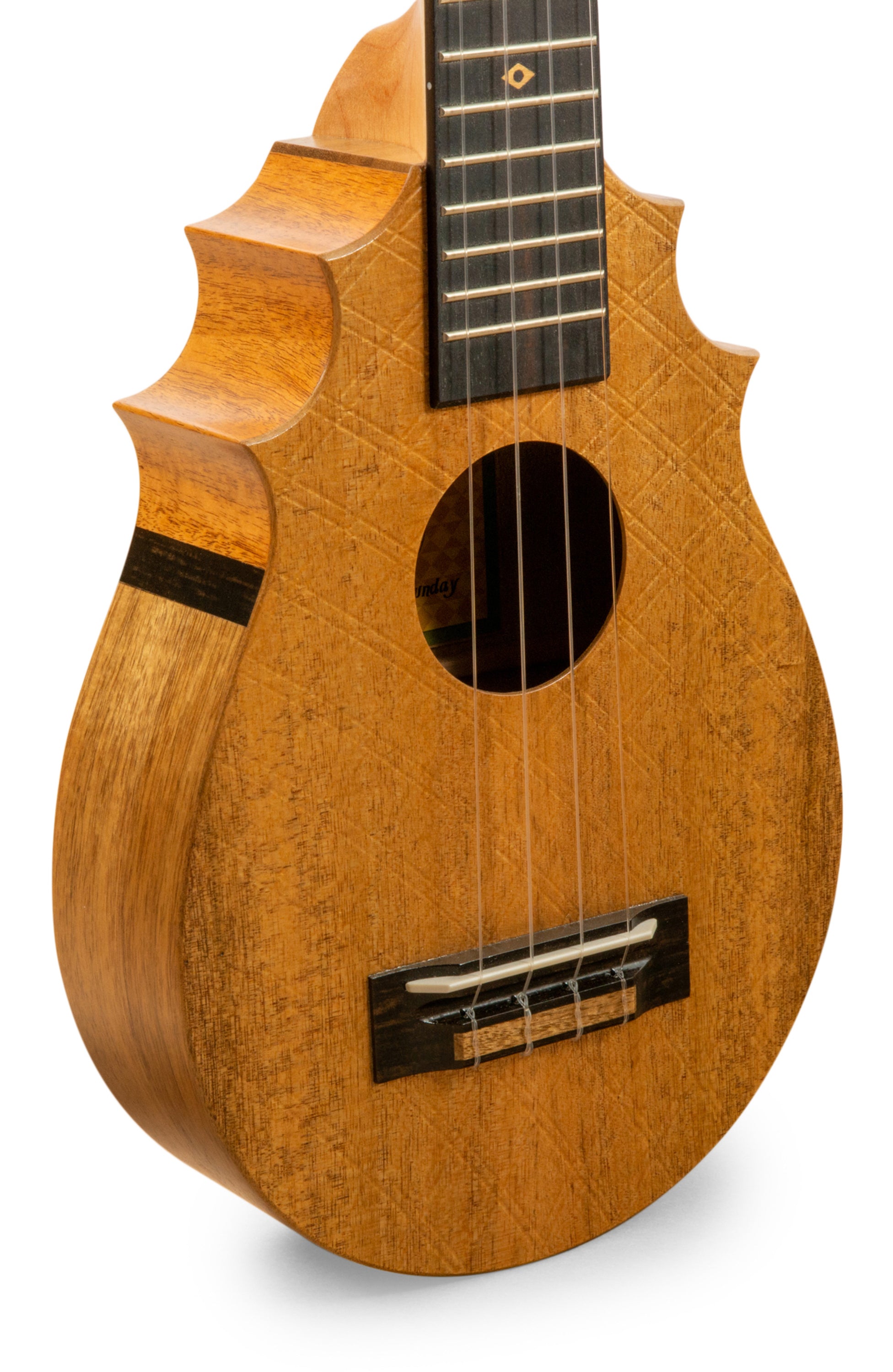 UkeSA Pineapple Sunday Opio Concert Ukulele Solid Acacia "Edward III" by Pops KoAloha (DISCOUNTED $387)