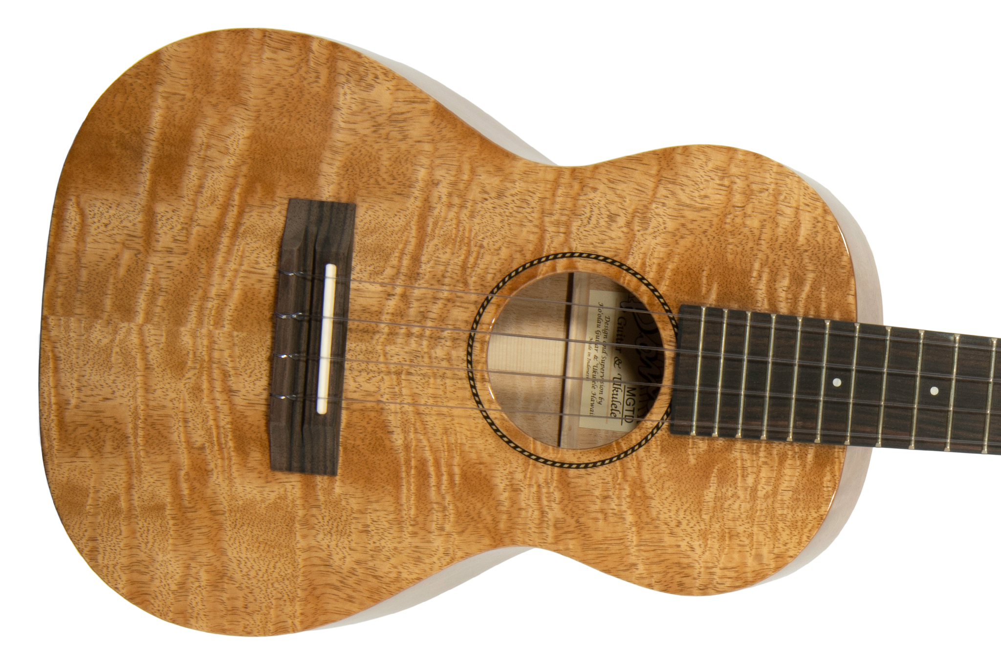 Pono MGTD Deluxe Tenor Ukulele All Solid Mango "Pink Lady"