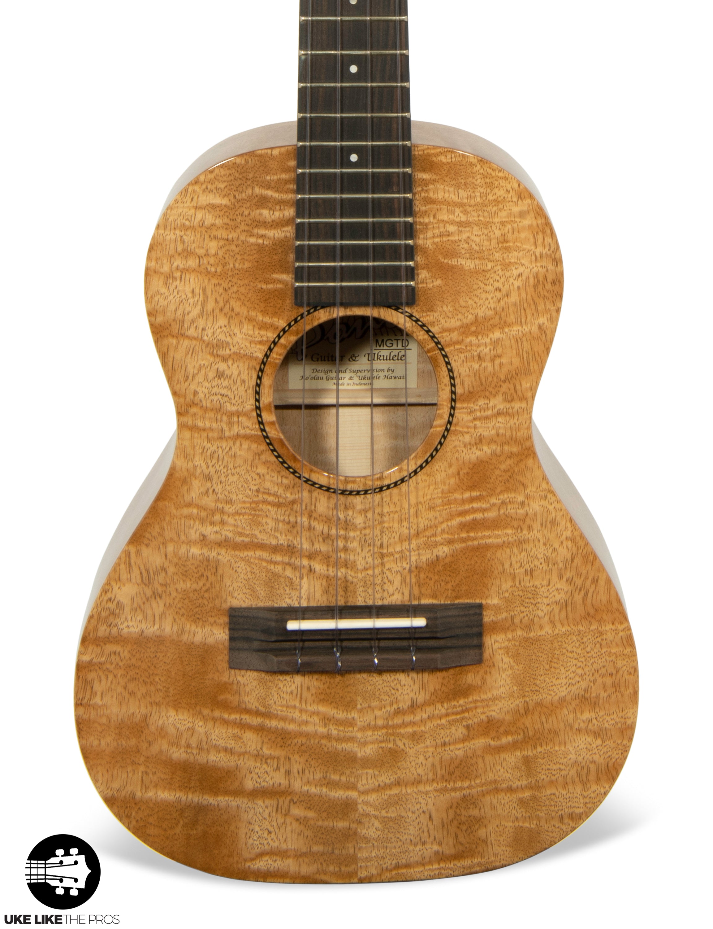 Pono MGTD Deluxe Tenor Ukulele All Solid Mango "Pink Lady"