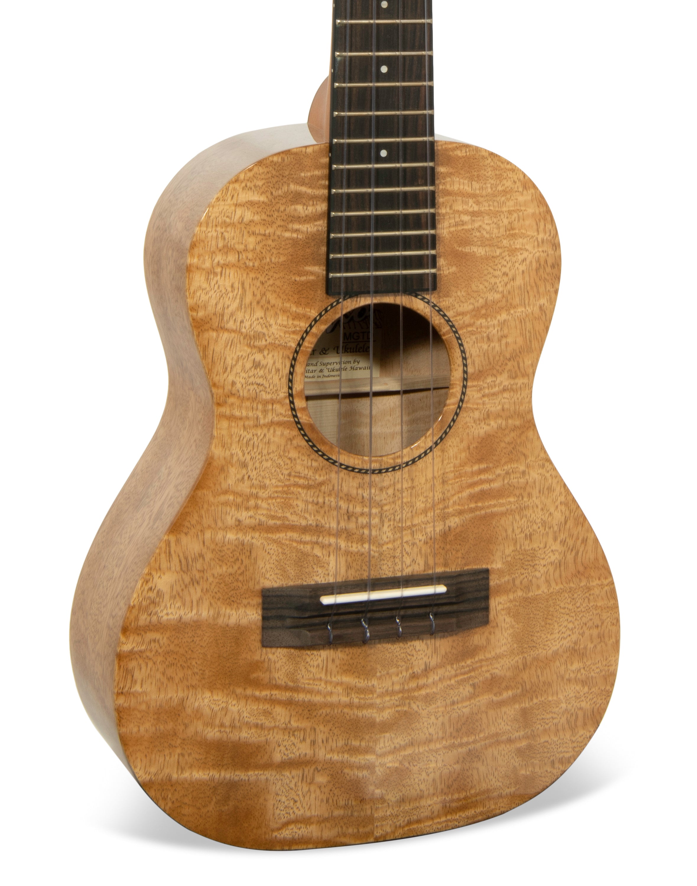 Pono MGTD Deluxe Tenor Ukulele All Solid Mango "Pink Lady"