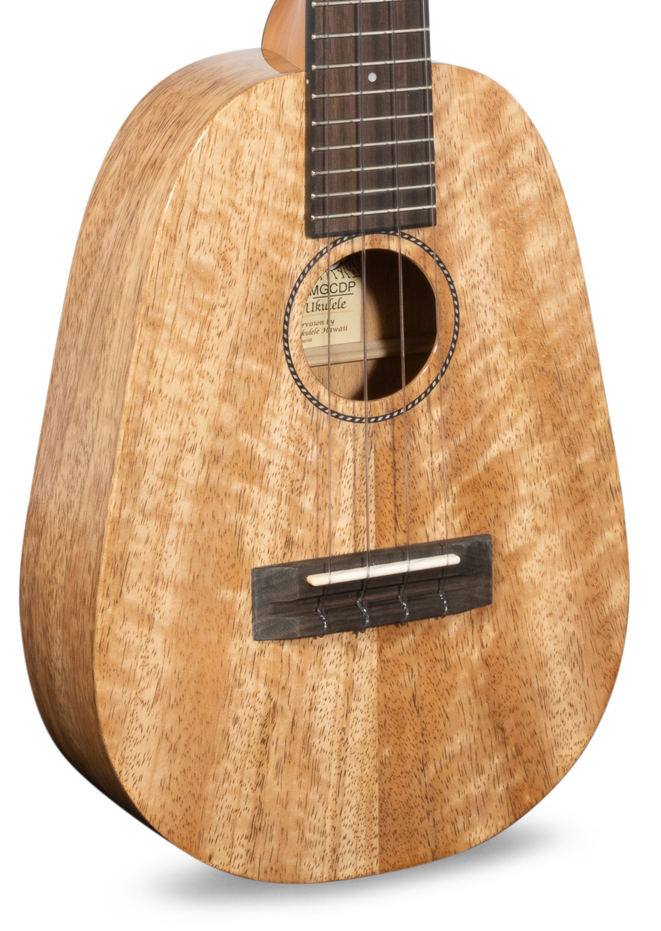 Pono MGCDP Deluxe Pineapple Concert Ukulele All Solid Mango "Olly"