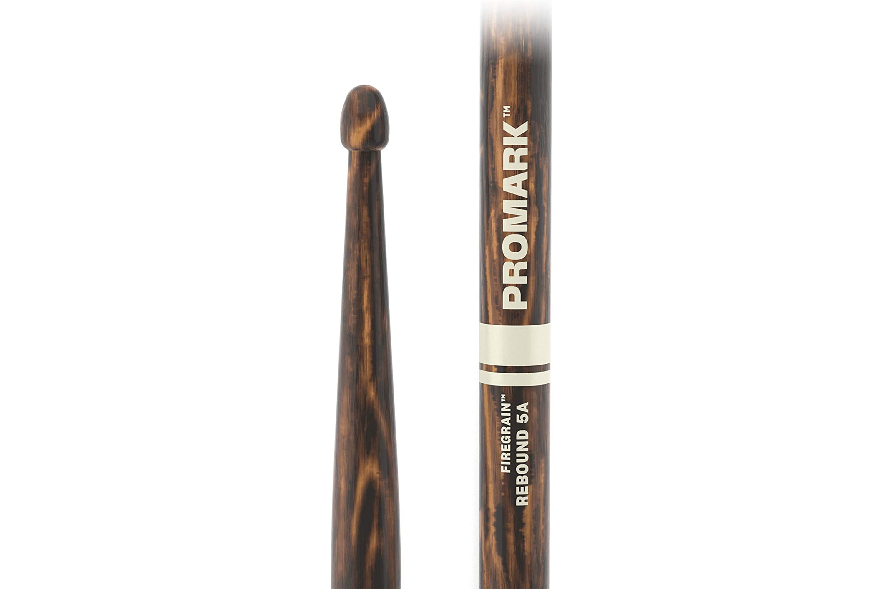 ProMark Rebound 5A FireGrain Hickory Drumstick Acorn Wood Tip