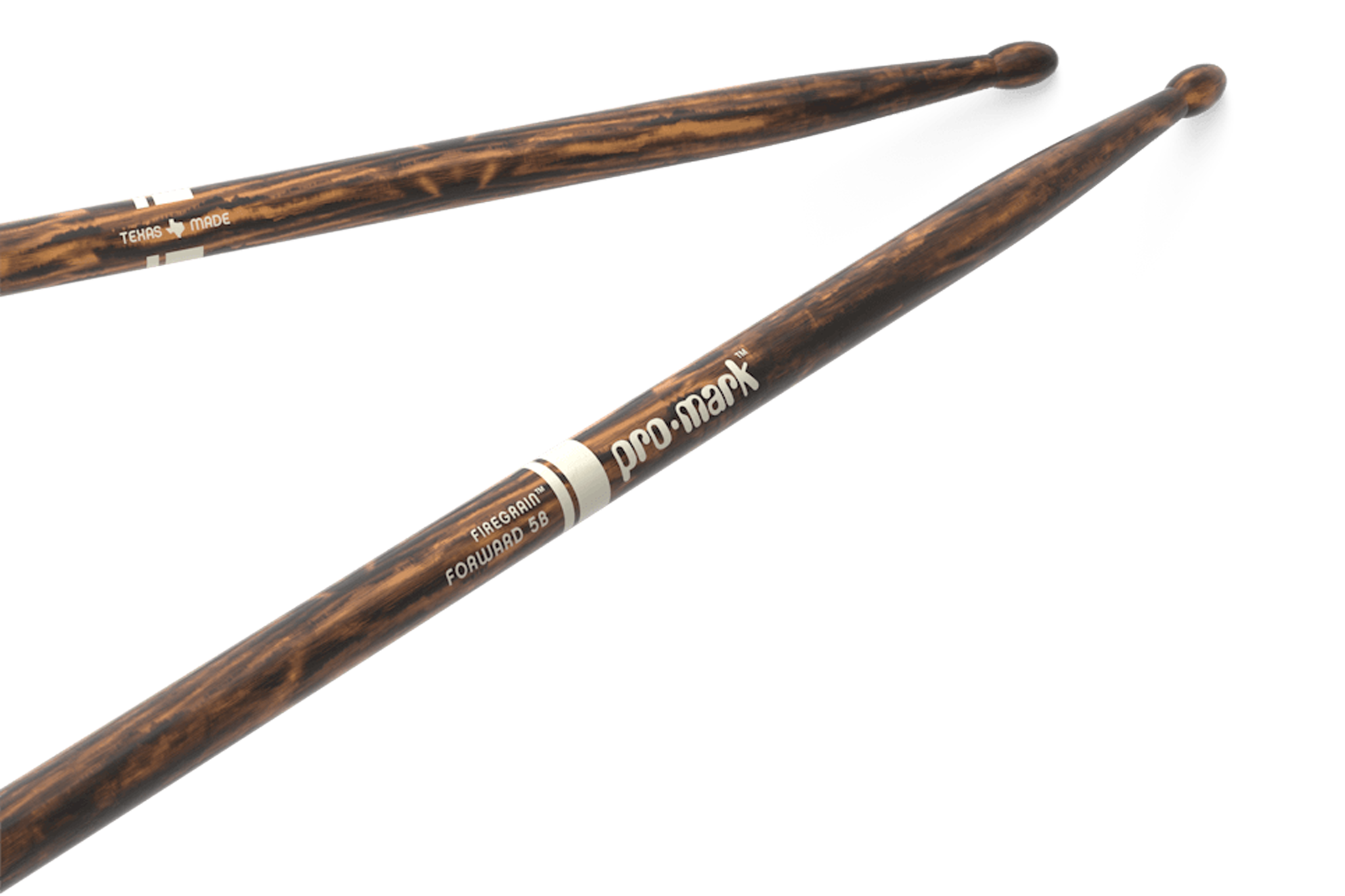 ProMark Classic Forward 5B FireGrain Hickory Drumstick Oval Wood Tip