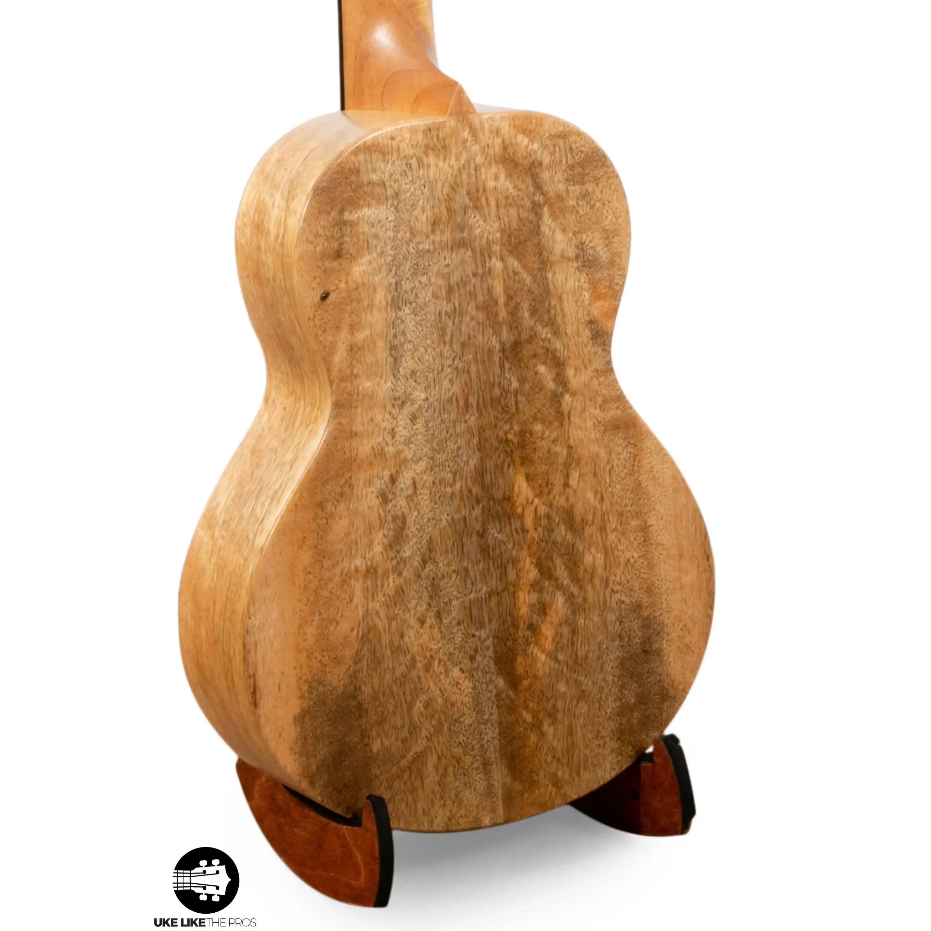 Romero Creations Bearclaw ukulele premium figured wood back at Terry Carter Music Store