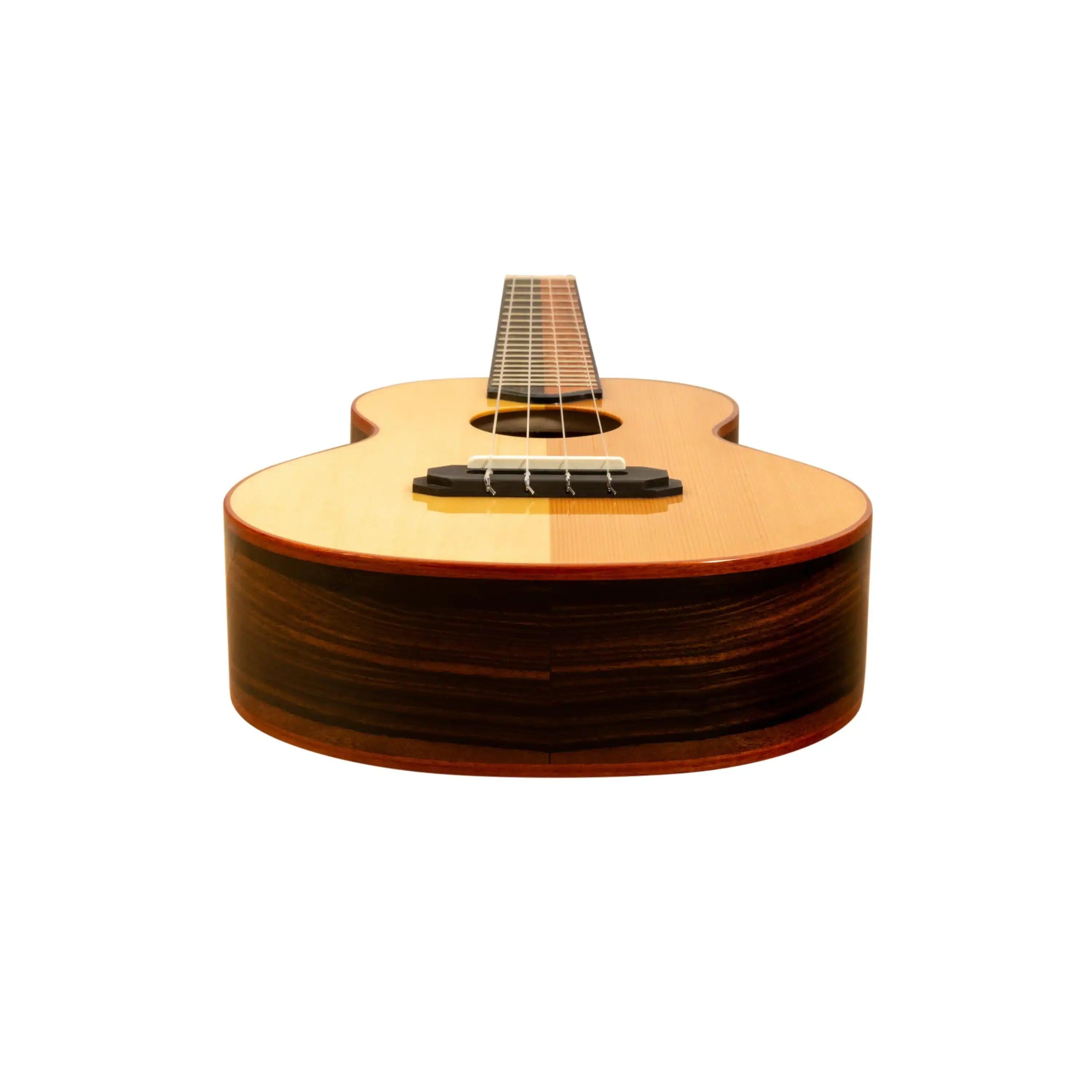 Romero Creations ukulele with spruce top and dark wood sides at Terry Carter Music Store