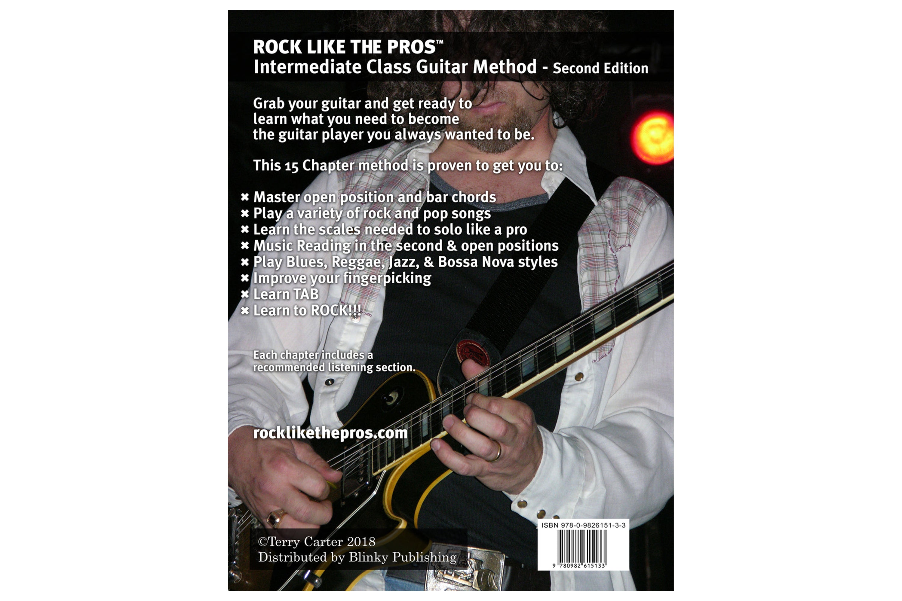 Rock Like The Pros Intermediate Class Guitar Method Book - Second Edition