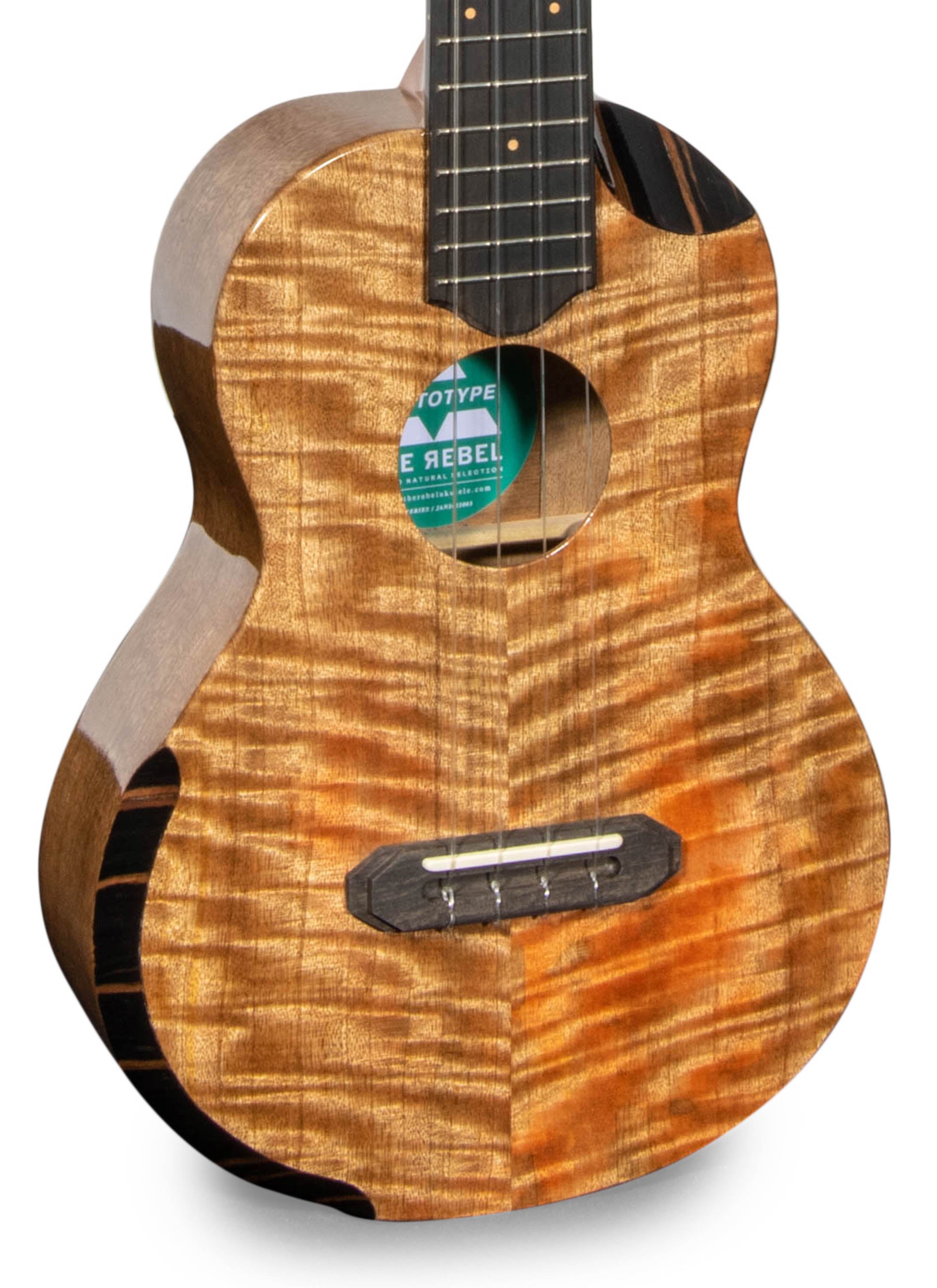 Rebel Prototype Double Creme Armrest Tenor Ukulele Solid Mango “Emmitt”