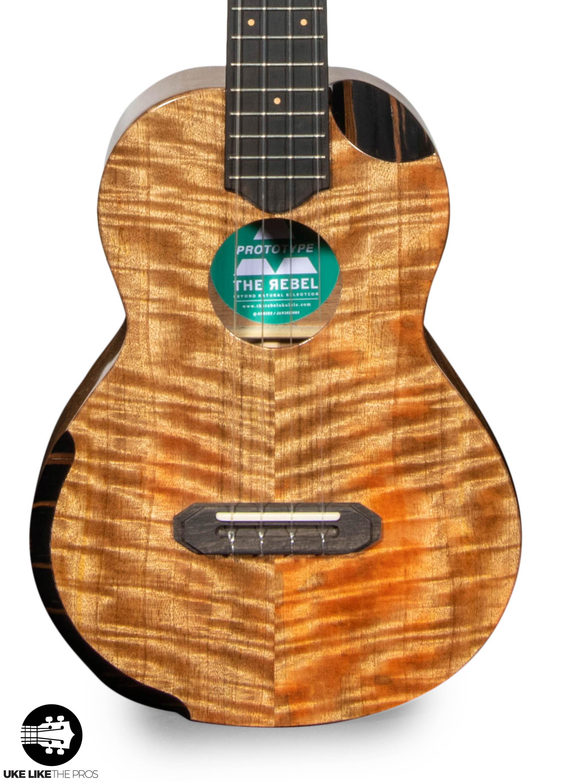 Rebel Prototype Double Creme Armrest Tenor Ukulele Solid Mango “Emmitt”