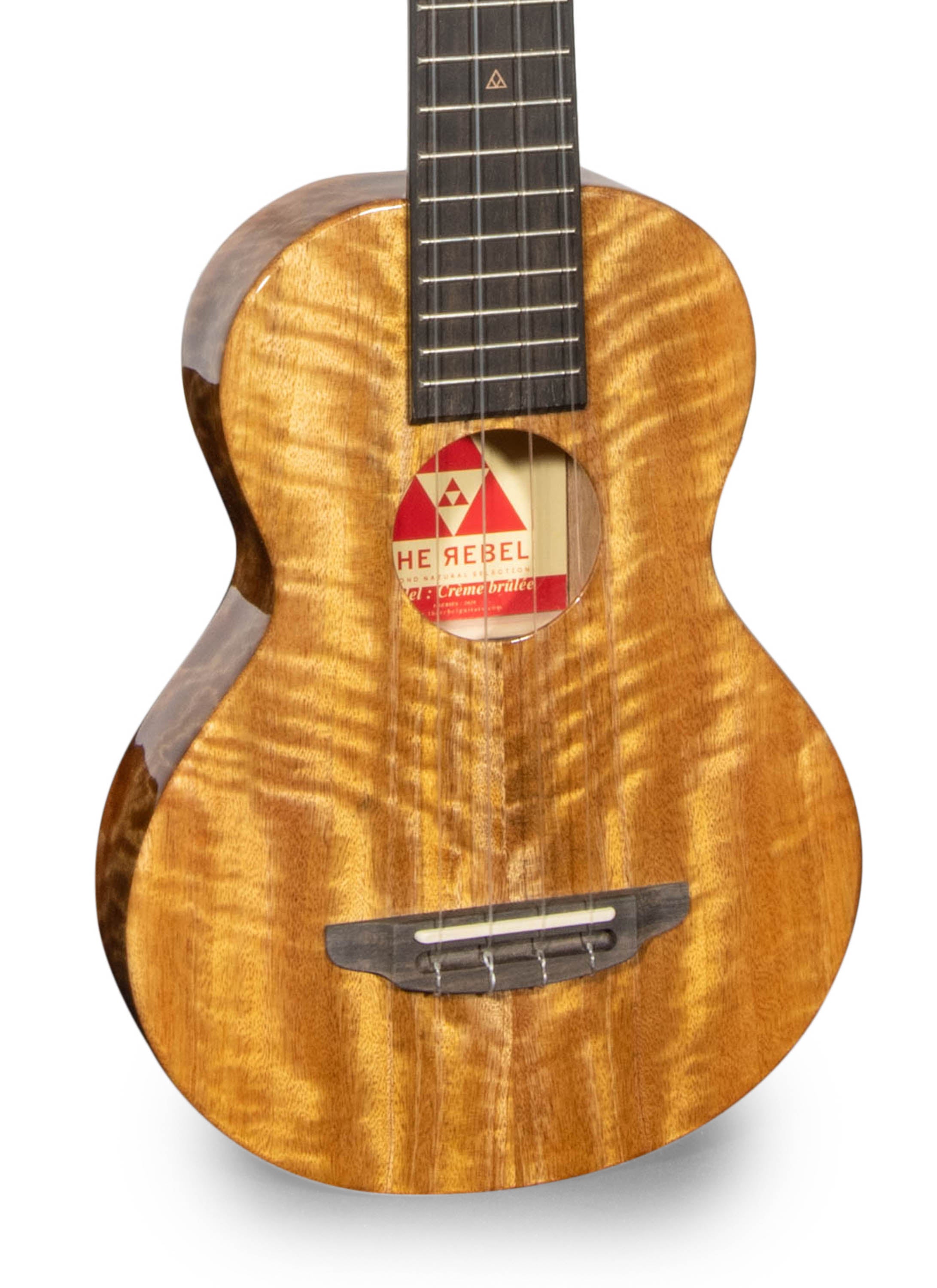 Rebel Double Creme Longneck Super Concert Slimline Ukulele Solid Mango “Deebo”