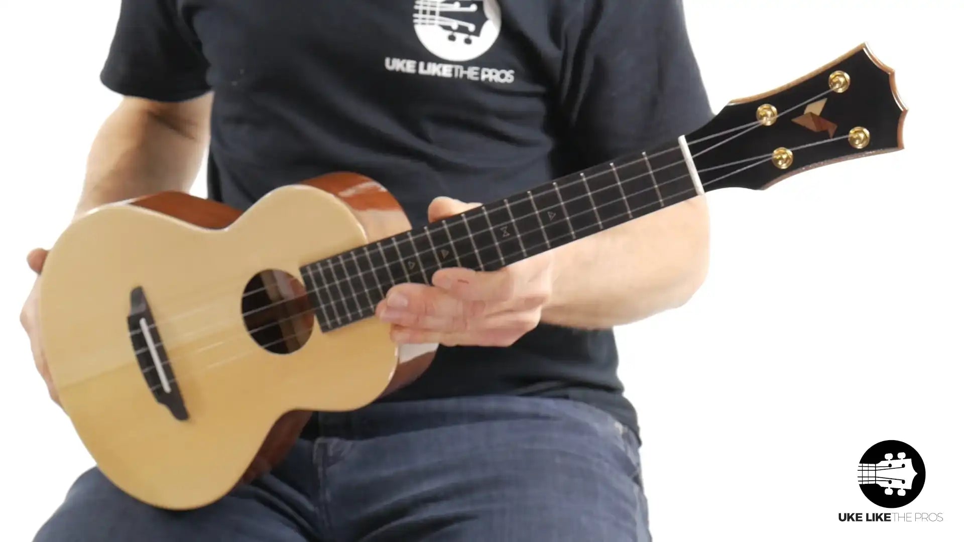 Rebel Double Cheese Shooting Star ukulele with spruce top at Terry Carter Music Store