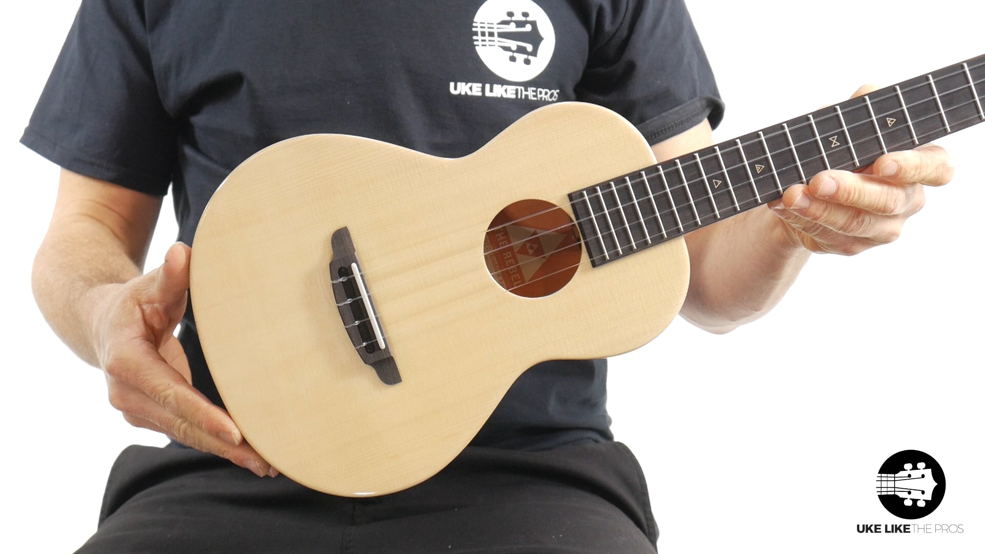 Rebel Double Cheese Tenor Ukulele Solid Spruce Top and Mahogany "The Outlaw"