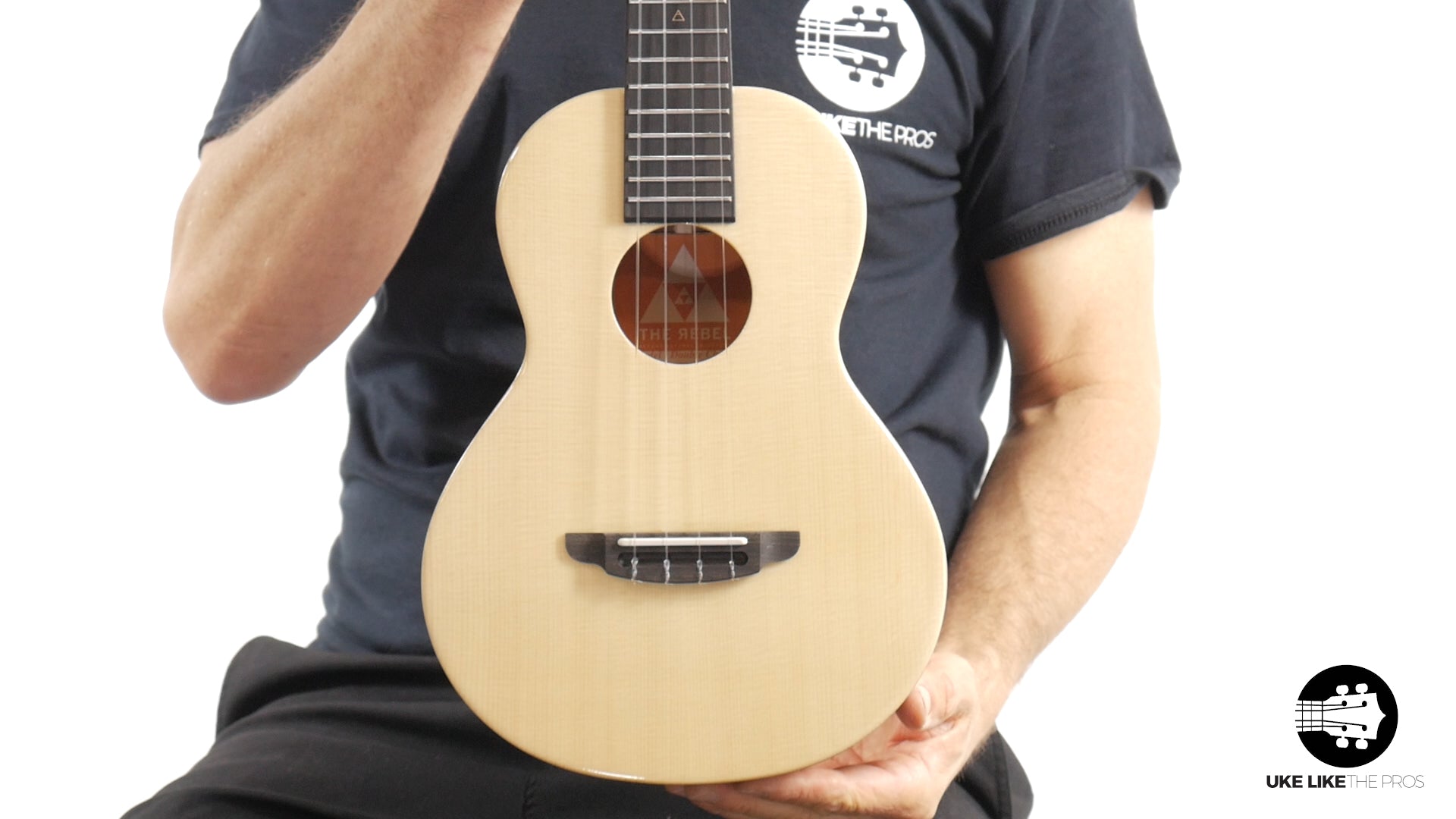 Rebel Double Cheese Tenor Ukulele Solid Spruce Top and Mahogany "The Outlaw"