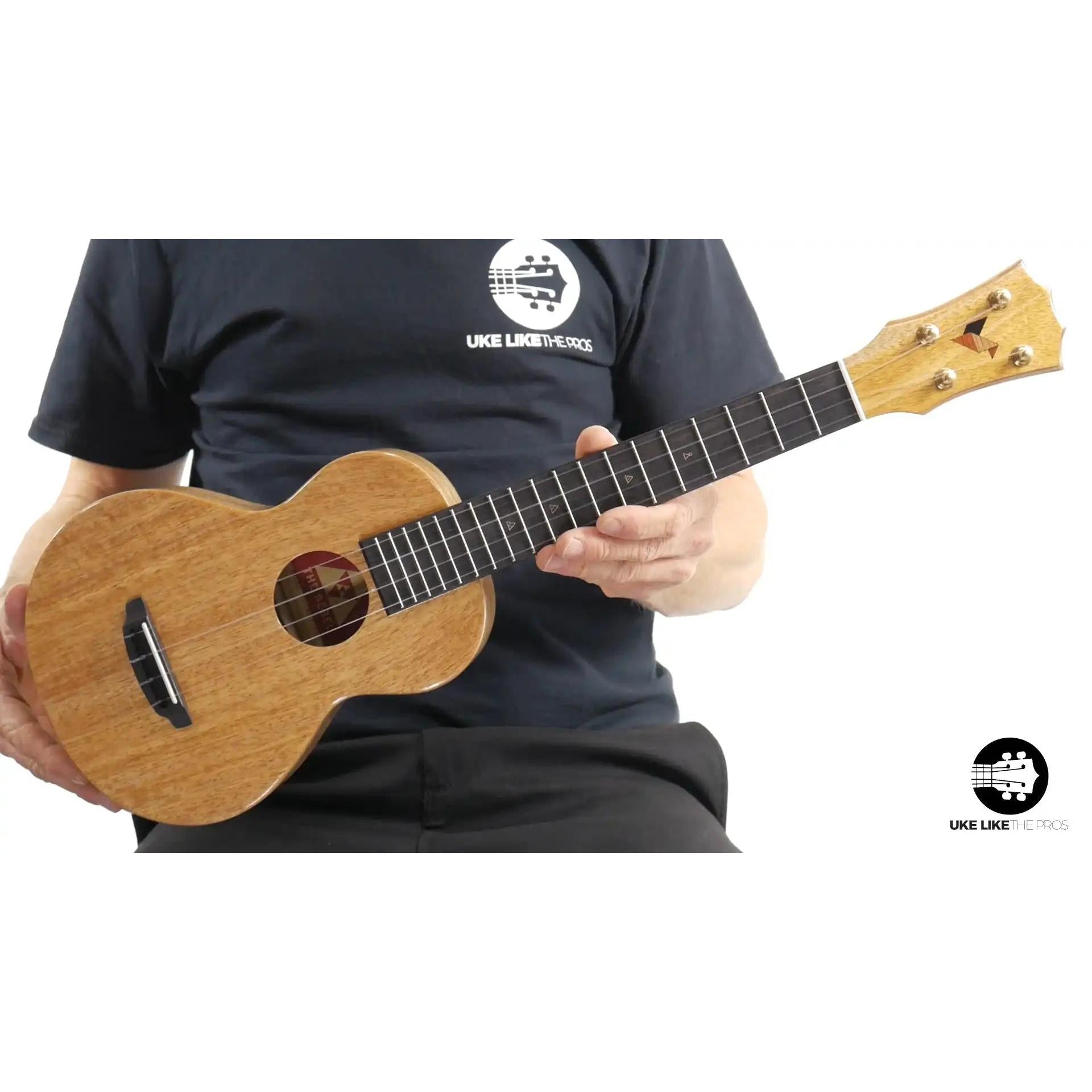 Rebel Double Creme Mango Magic ukulele with natural mango wood finish at Terry Carter Music Store