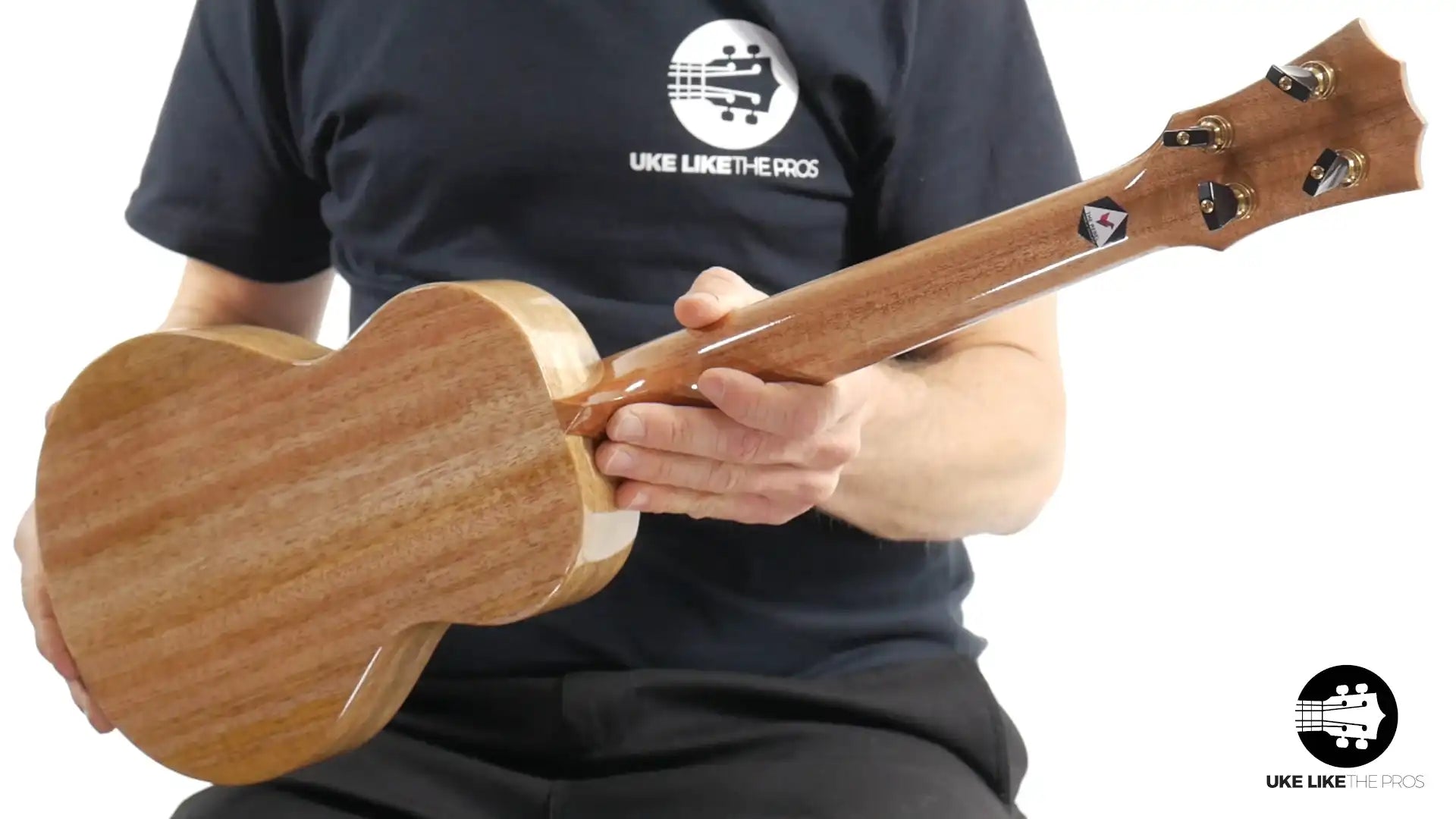 Rebel Double Creme Mango Magic ukulele back with natural mango wood, Terry Carter Music Store