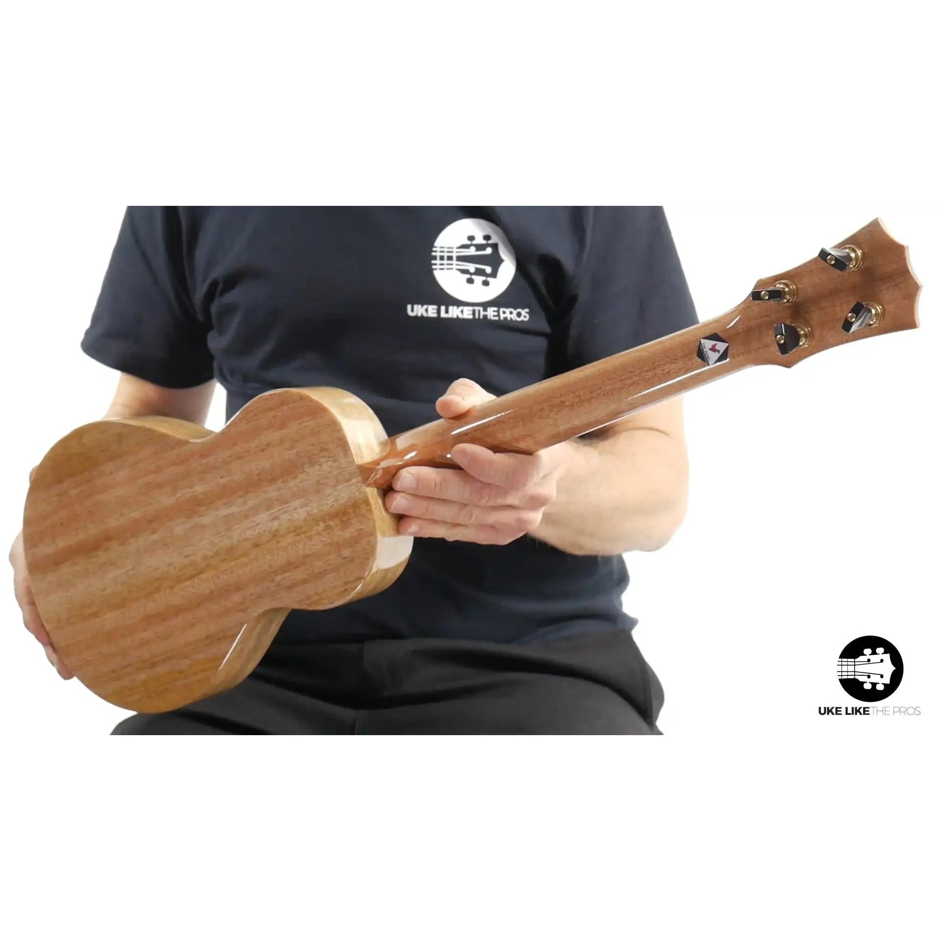 Rebel Double Creme Mango Magic ukulele back with natural mango wood, Terry Carter Music Store