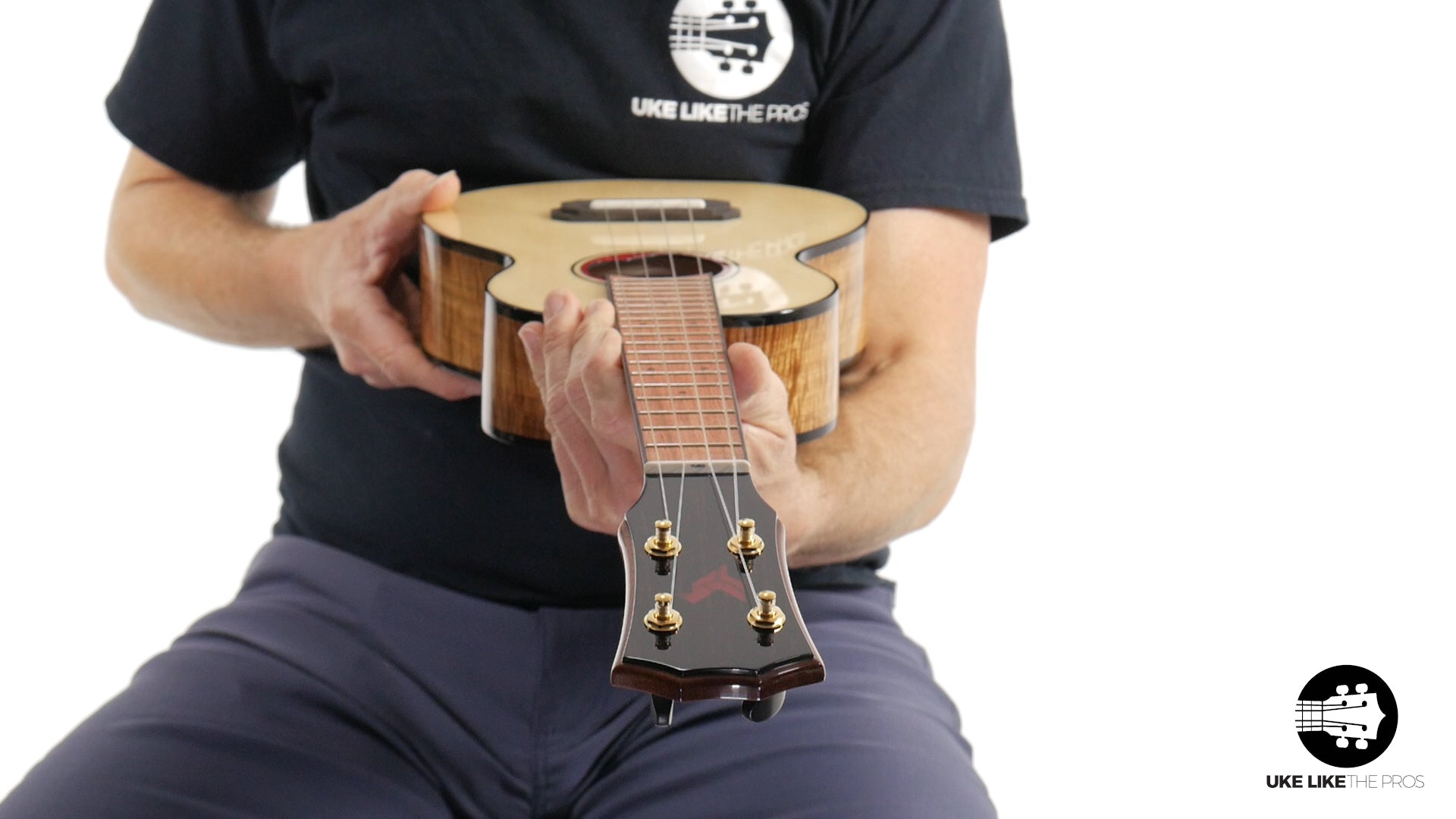 Rebel Pluto Tenor Ukulele Solid Spruce Top and Curly Acacia "Fire Walk"