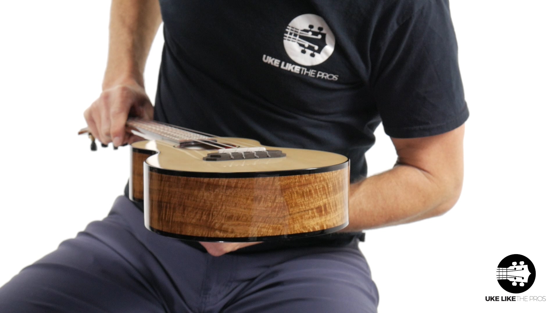 Rebel Pluto Tenor Ukulele Solid Spruce Top and Curly Acacia "Fire Walk"