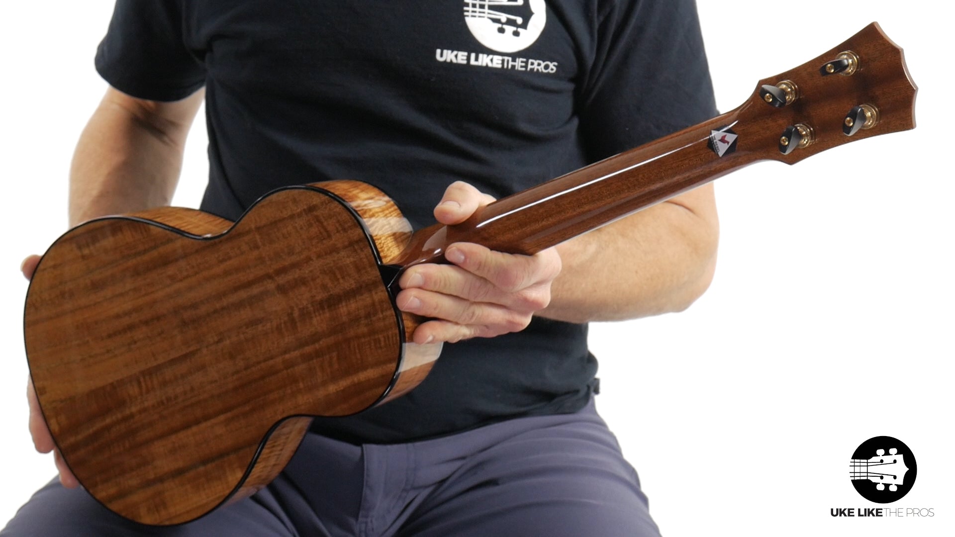 Rebel Pluto Tenor Ukulele Solid Spruce Top and Curly Acacia "Fire Walk"