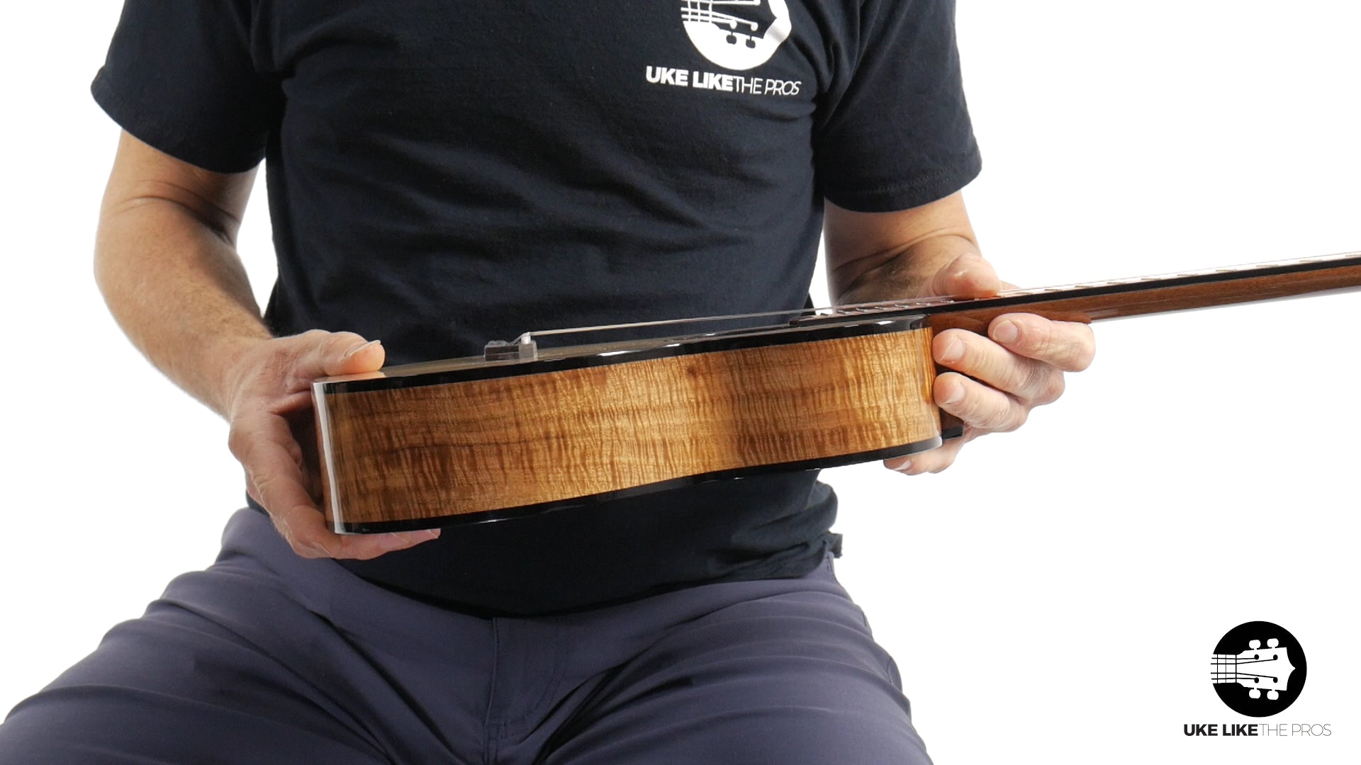 Rebel Pluto Tenor Ukulele Solid Spruce Top and Curly Acacia "Fire Walk"