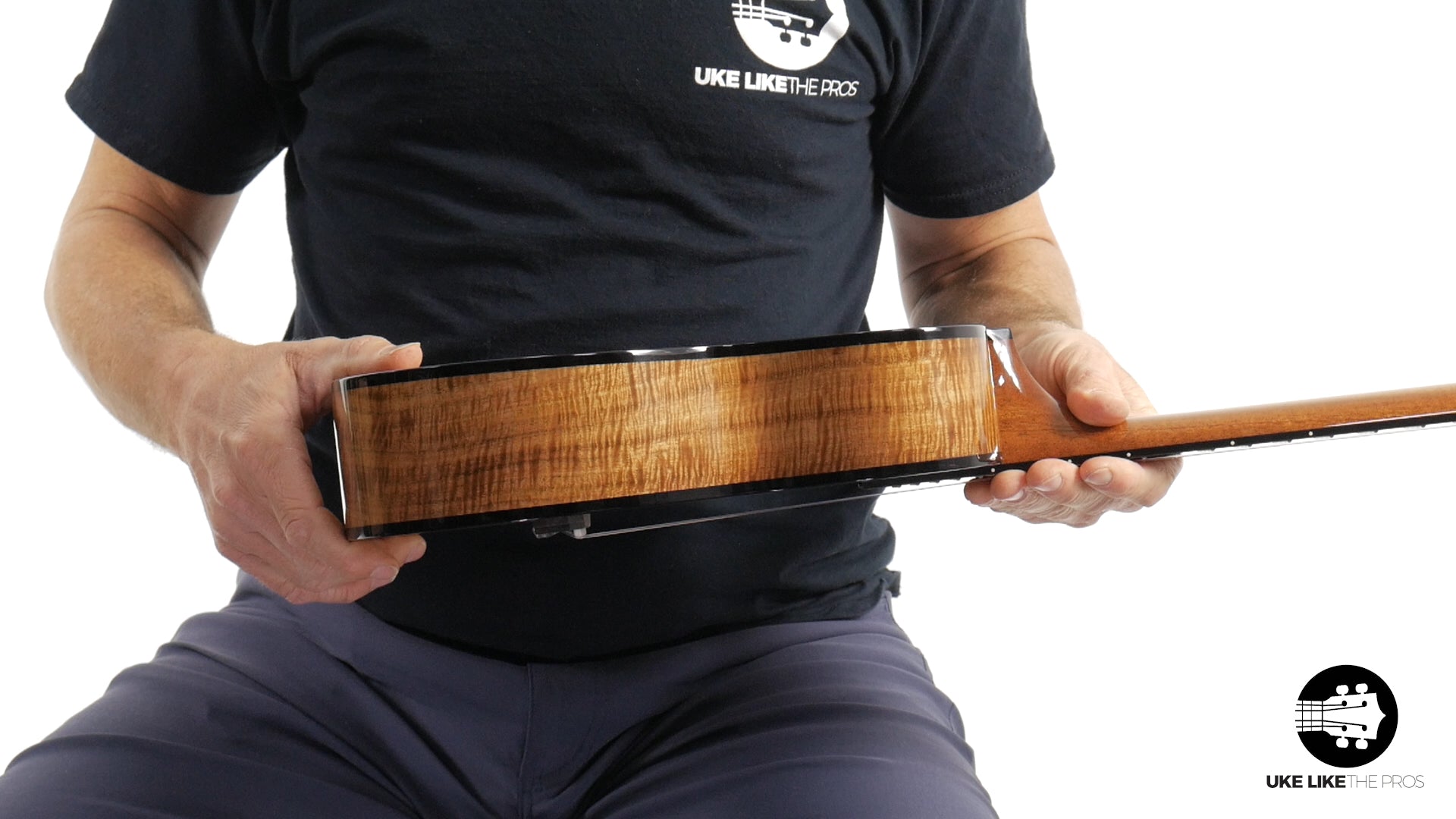 Rebel Pluto Tenor Ukulele Solid Spruce Top and Curly Acacia "Fire Walk"