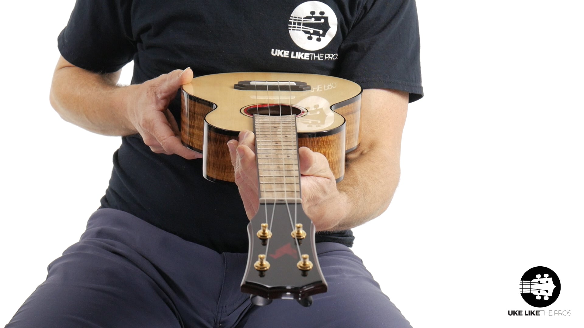 Rebel Pluto Tenor Ukulele Solid Spruce Top and Curly Acacia "Imperial Guard"