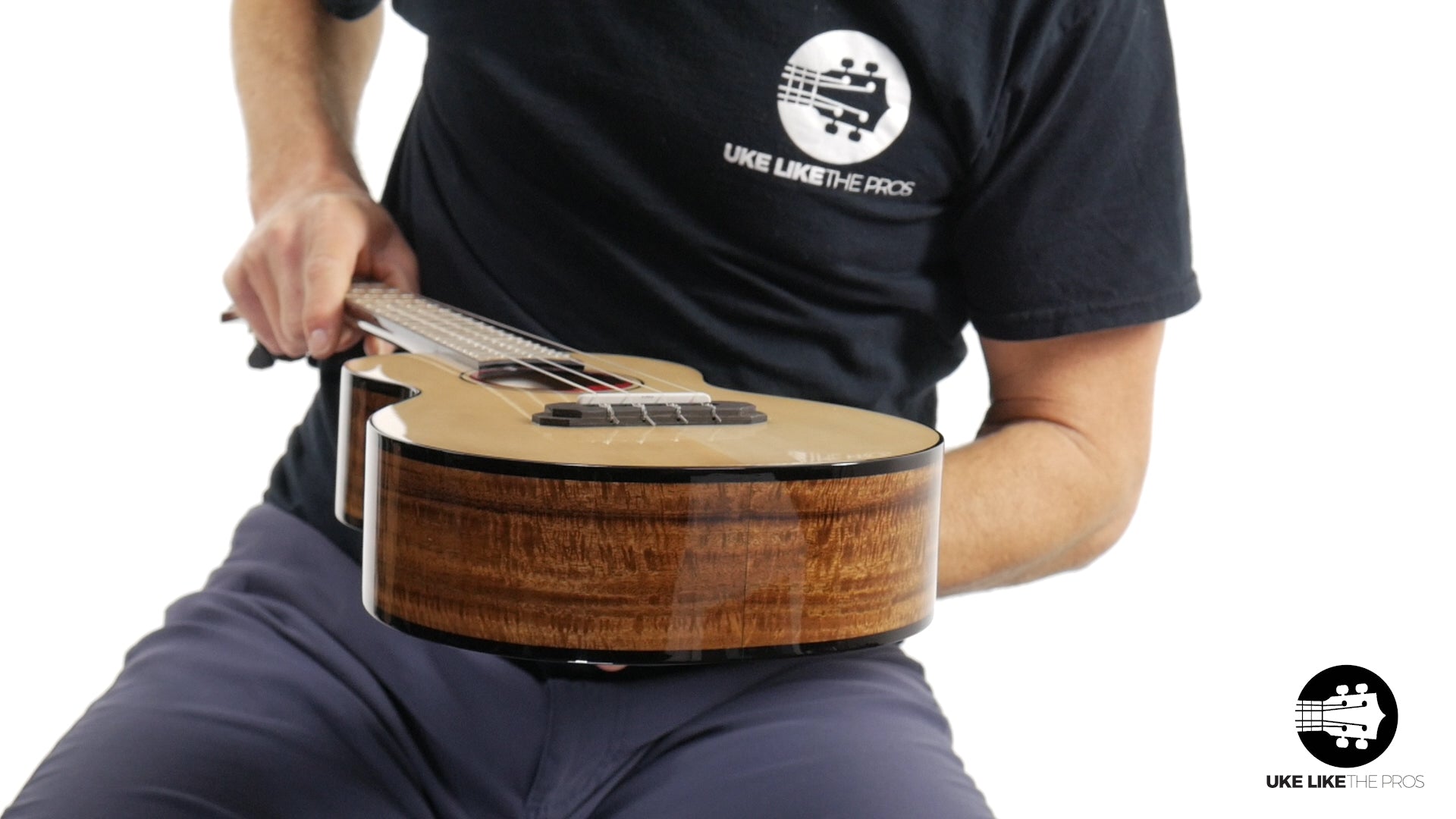 Rebel Pluto Tenor Ukulele Solid Spruce Top and Curly Acacia "Imperial Guard"