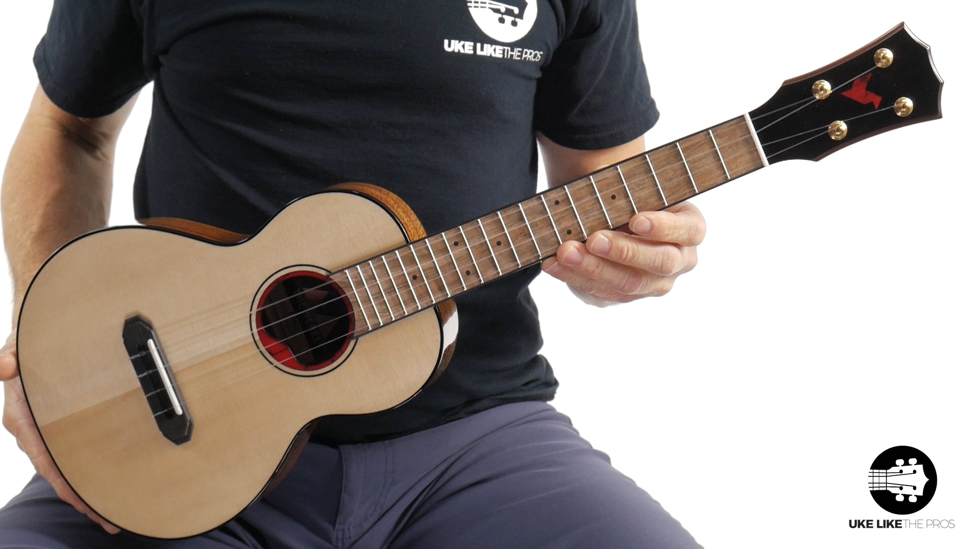 Rebel Pluto Tenor Ukulele Solid Spruce Top and Curly Acacia "Imperial Guard"