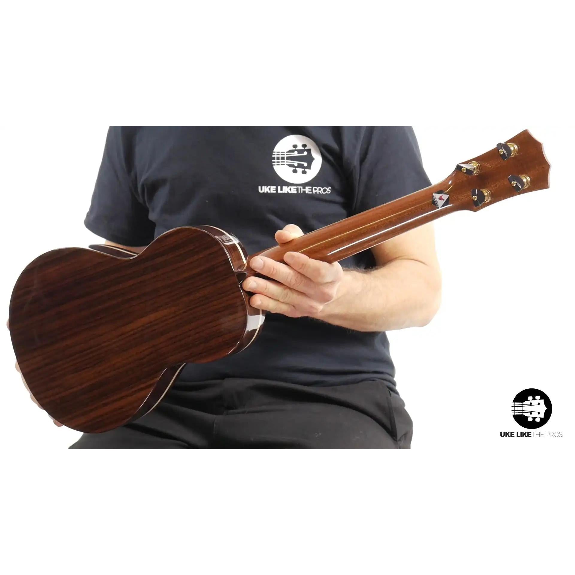 Rebel Quark ukulele rosewood back and neck, pro player demo, Terry Carter Music Store