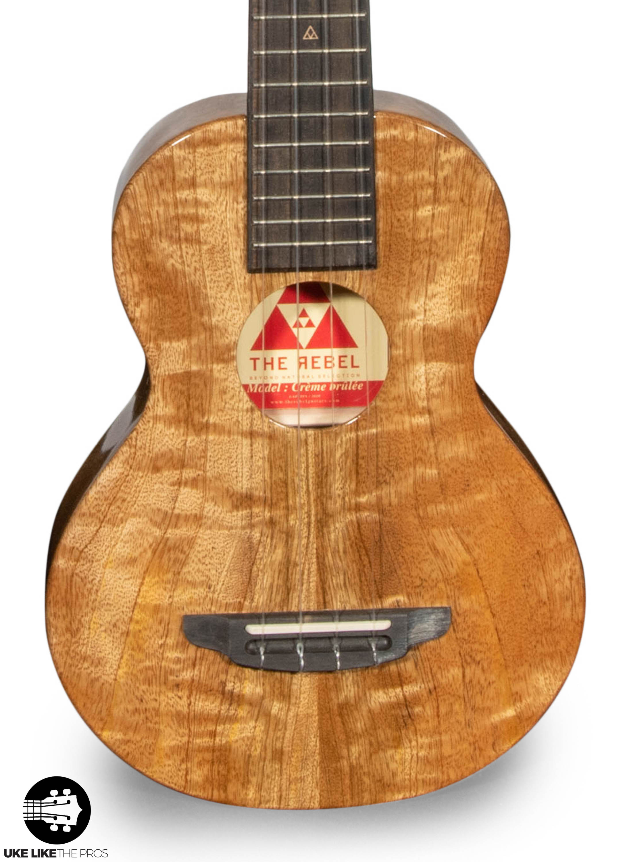 Rebel Double Creme Longneck Super Concert Slimline Ukulele Solid Mango “Beckett”