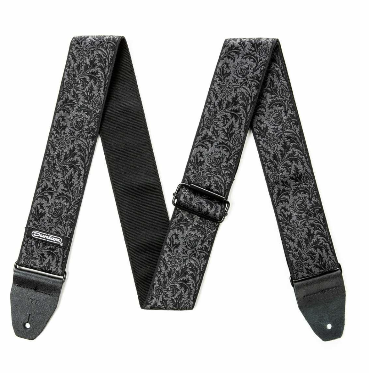 Dunlop Jacquard Black Thistle Strap