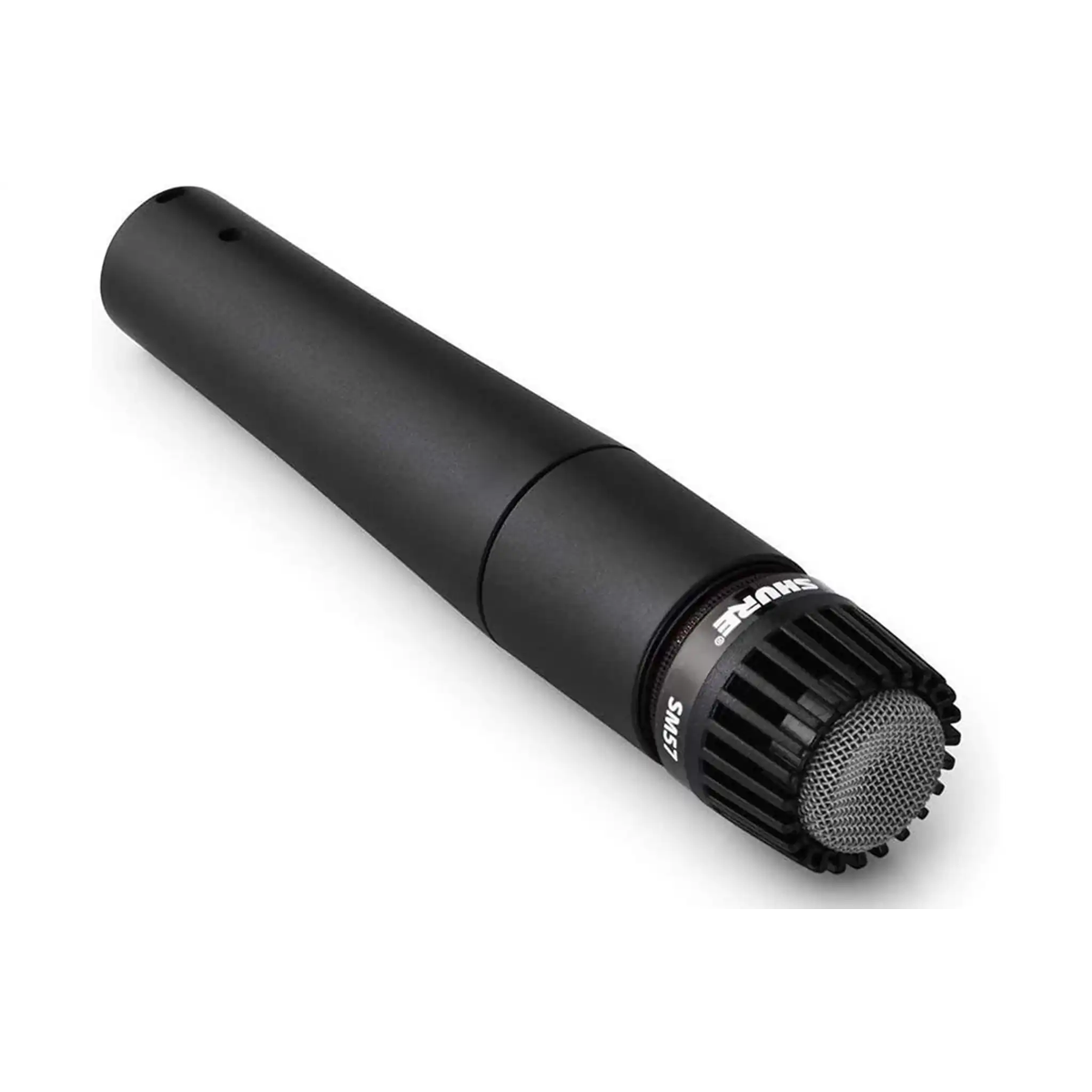 Shure SM57 dynamic instrument microphone, side view
