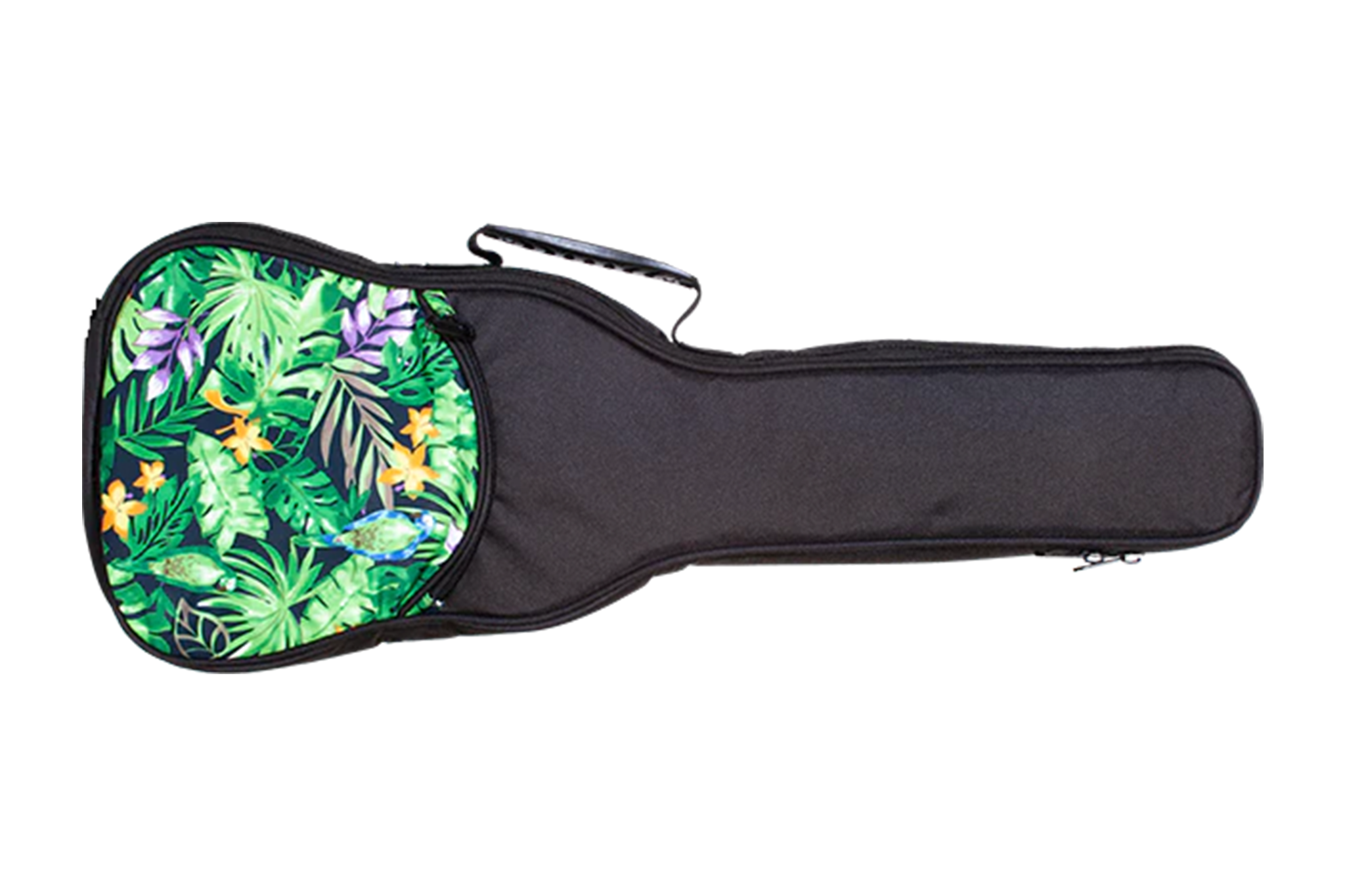 Ohana UB-31-GN Green Floral Print Ukulele Gigbag - BARITONE
