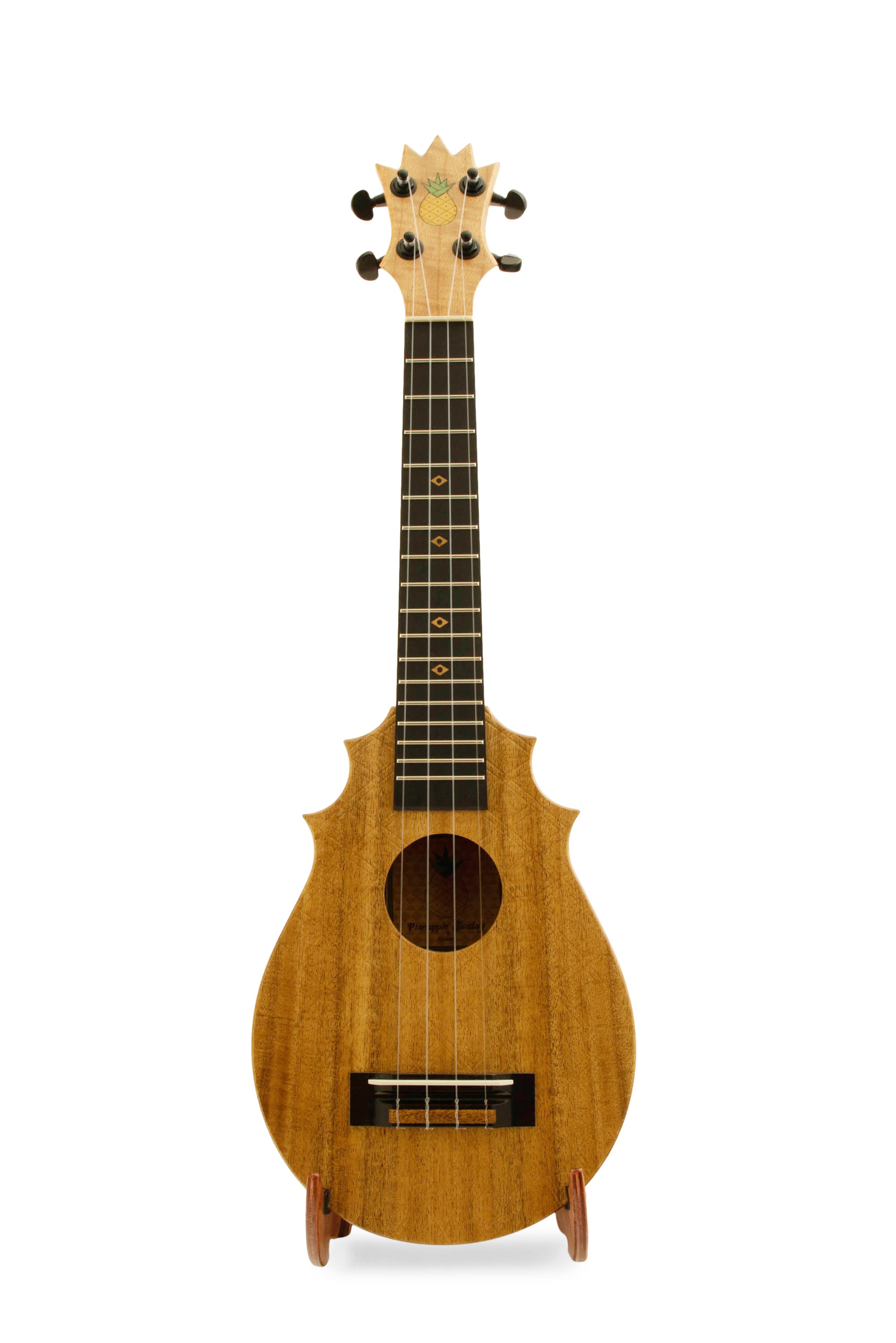 UkeSA Pineapple Sunday Opio Concert Ukulele Solid Acacia "Magnus" by Pops KoAloha (DISCOUNTED $387)