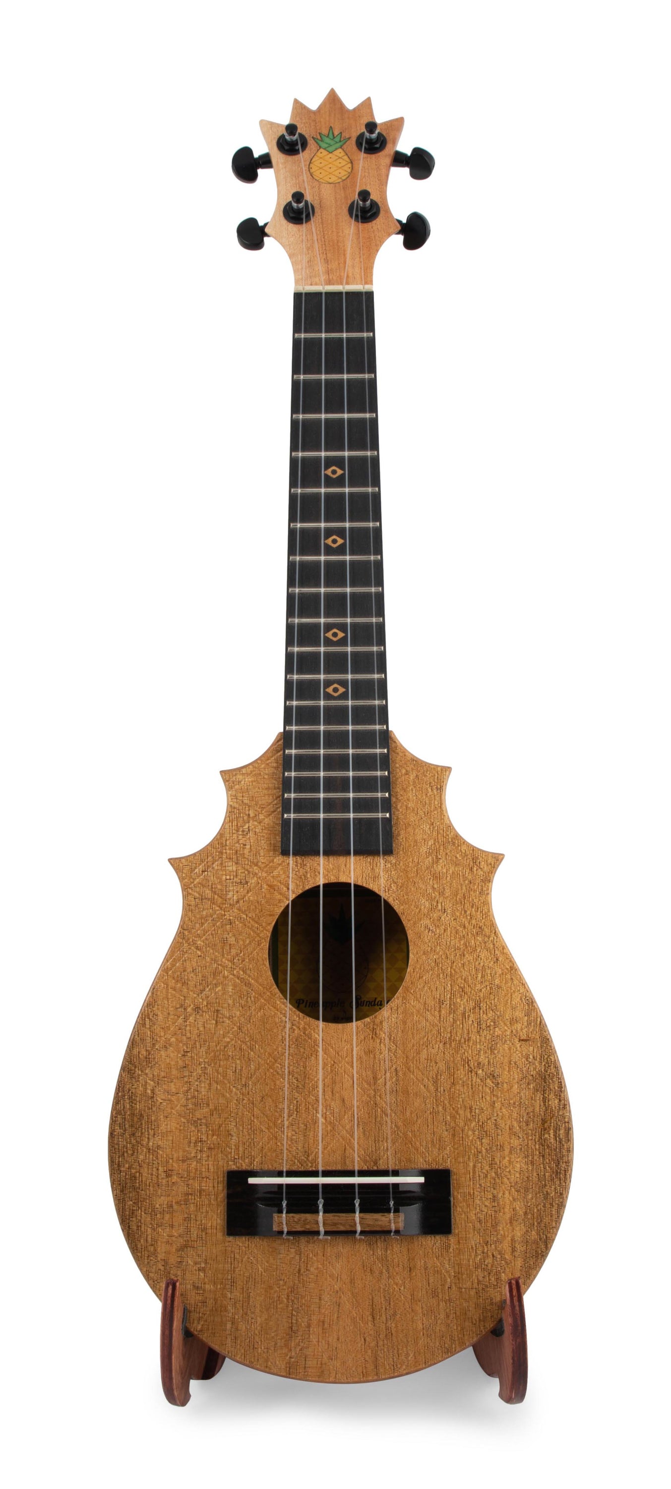 UkeSA Pineapple Sunday Opio Concert Ukulele Solid Acacia "Edward III" by Pops KoAloha (DISCOUNTED $387)
