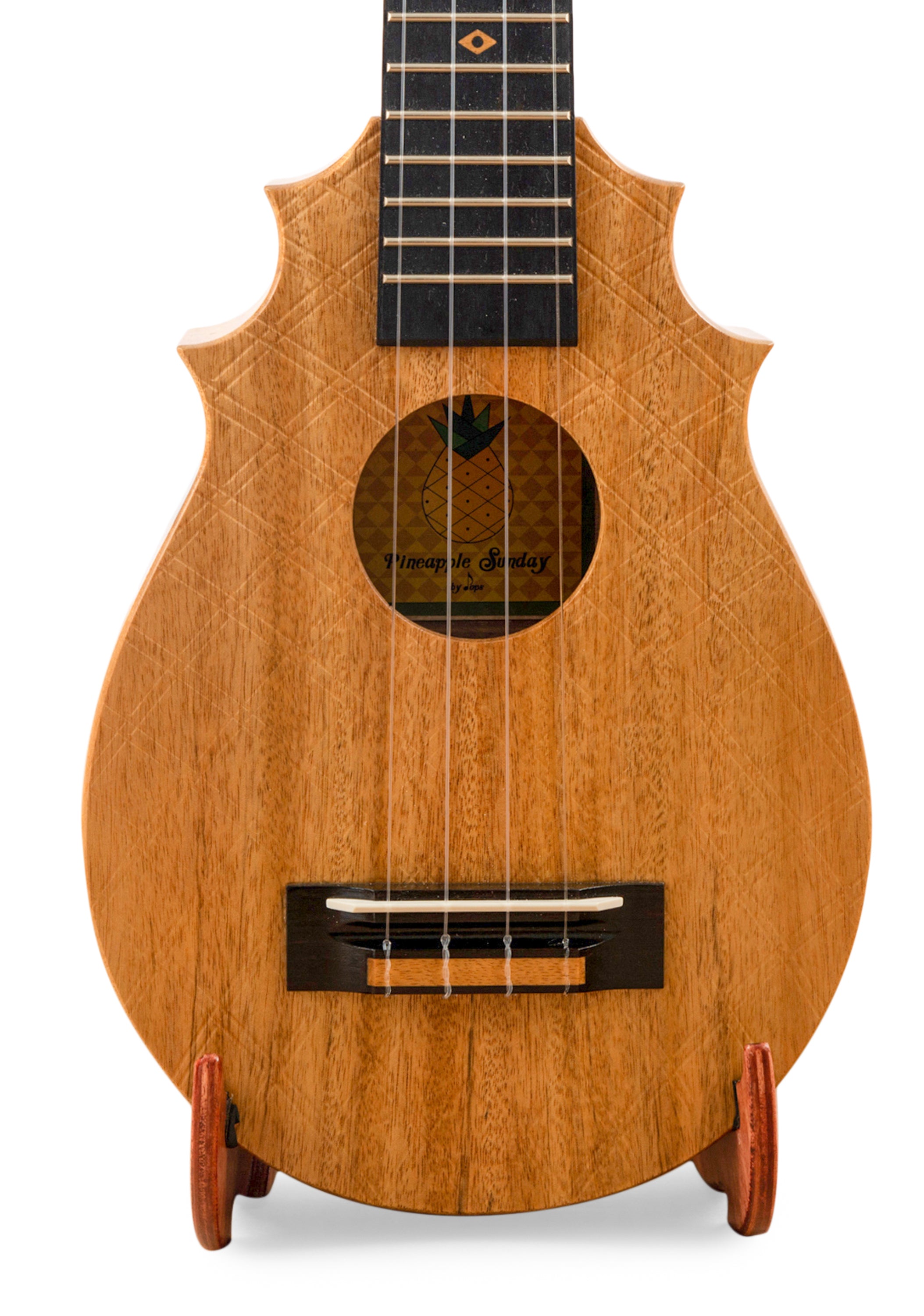 UkeSA Pineapple Sunday Opio Concert Ukulele Solid Acacia "Charles I" by Pops KoAloha (DISCOUNTED $387)