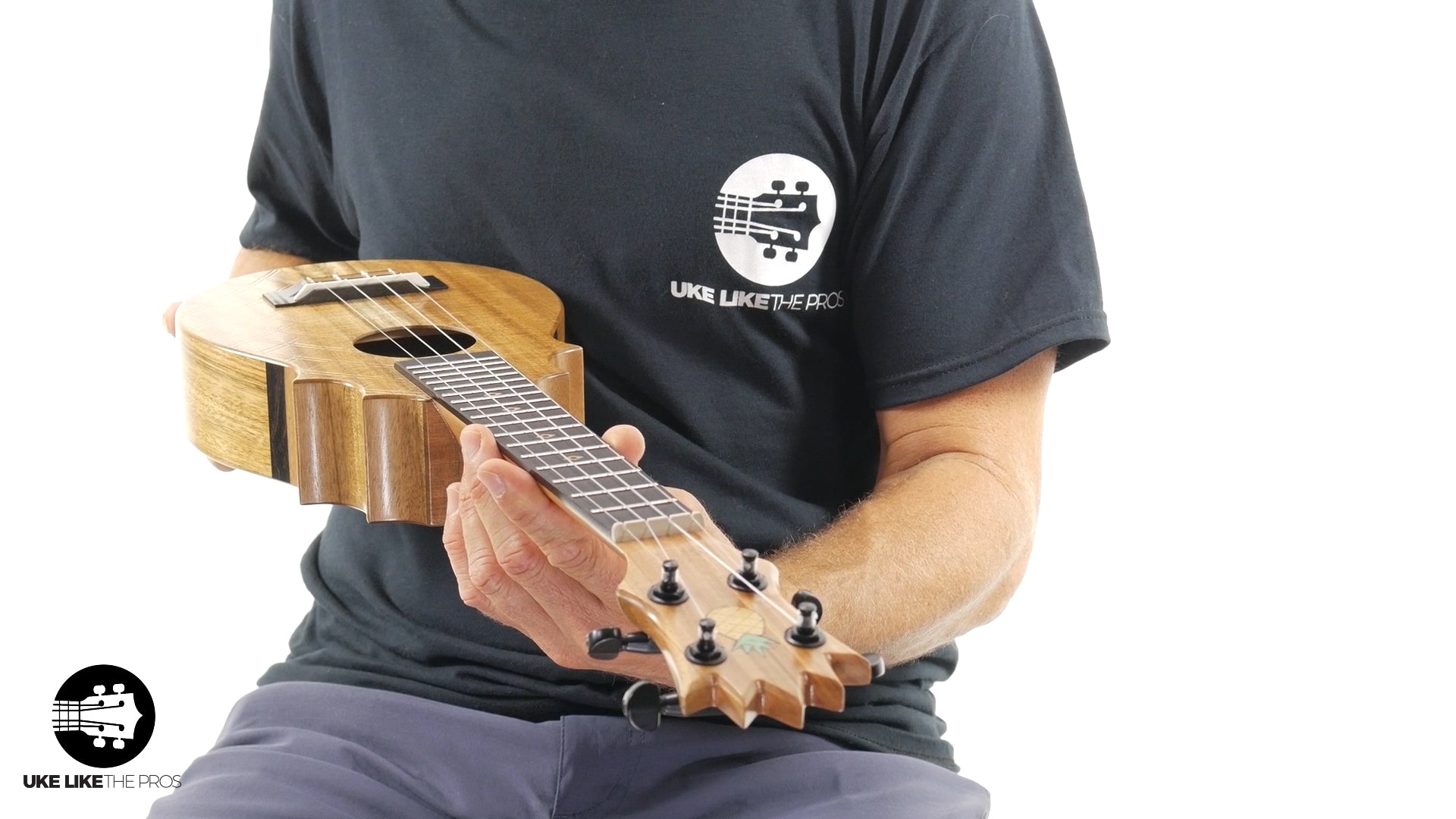 UkeSA Pineapple Sunday Opio Concert Ukulele Acacia "White Fang"