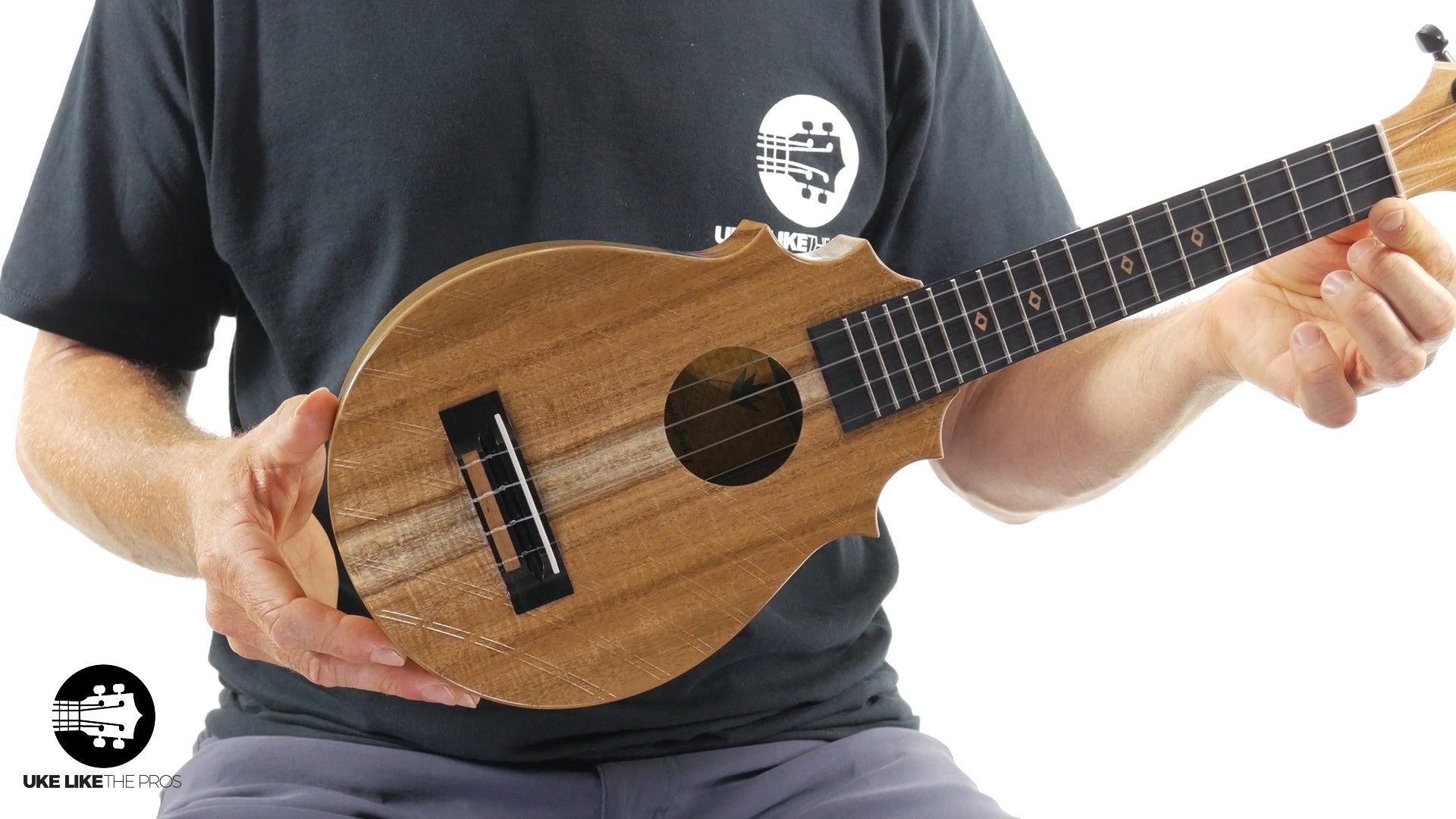 UkeSA Pineapple Sunday Opio Concert Ukulele Acacia "White Fang"