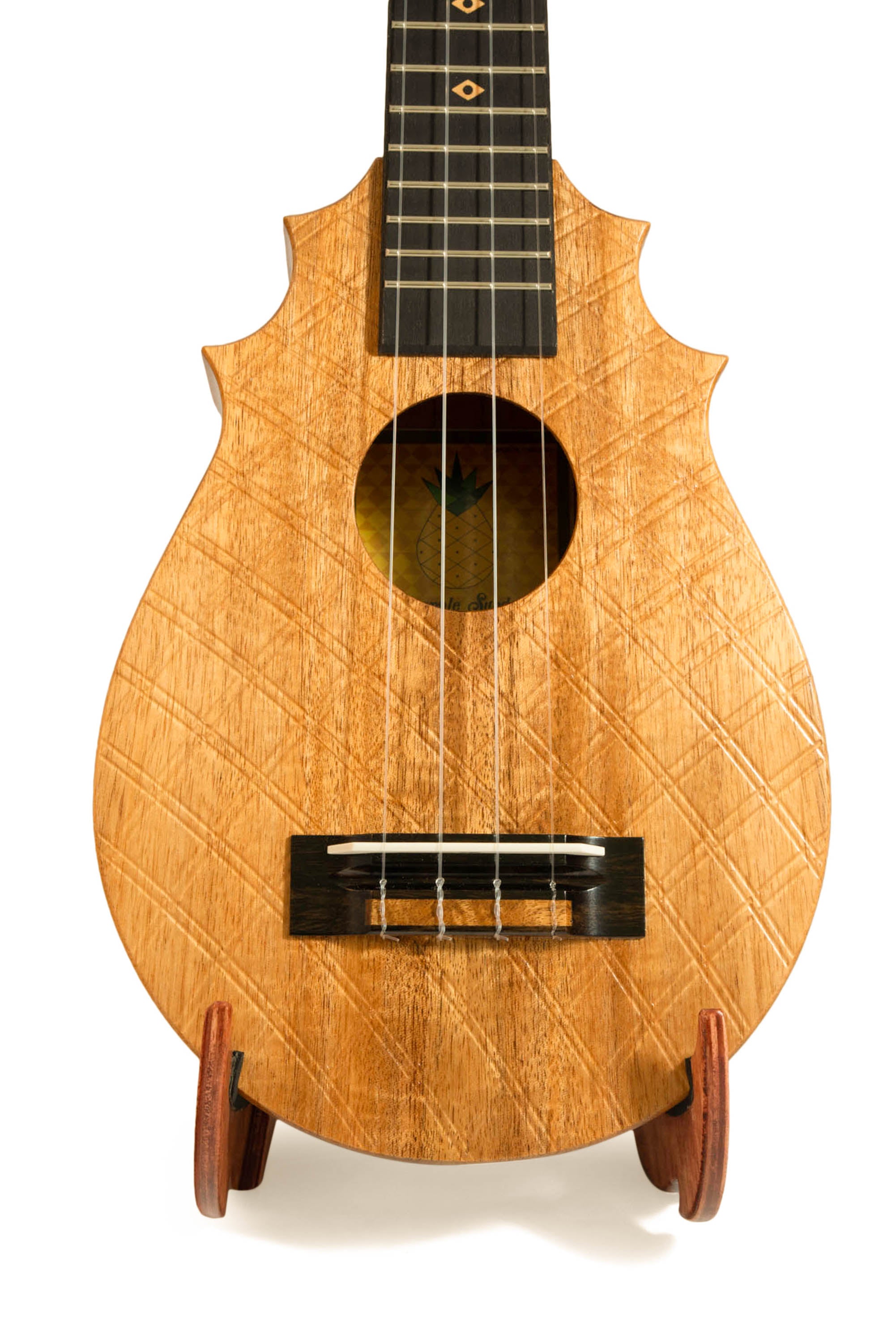 UkeSA Pineapple Sunday Opio Concert Ukulele Solid Acacia "Alexander the Great" by Pops KoAloha (DISCOUNTED $387)