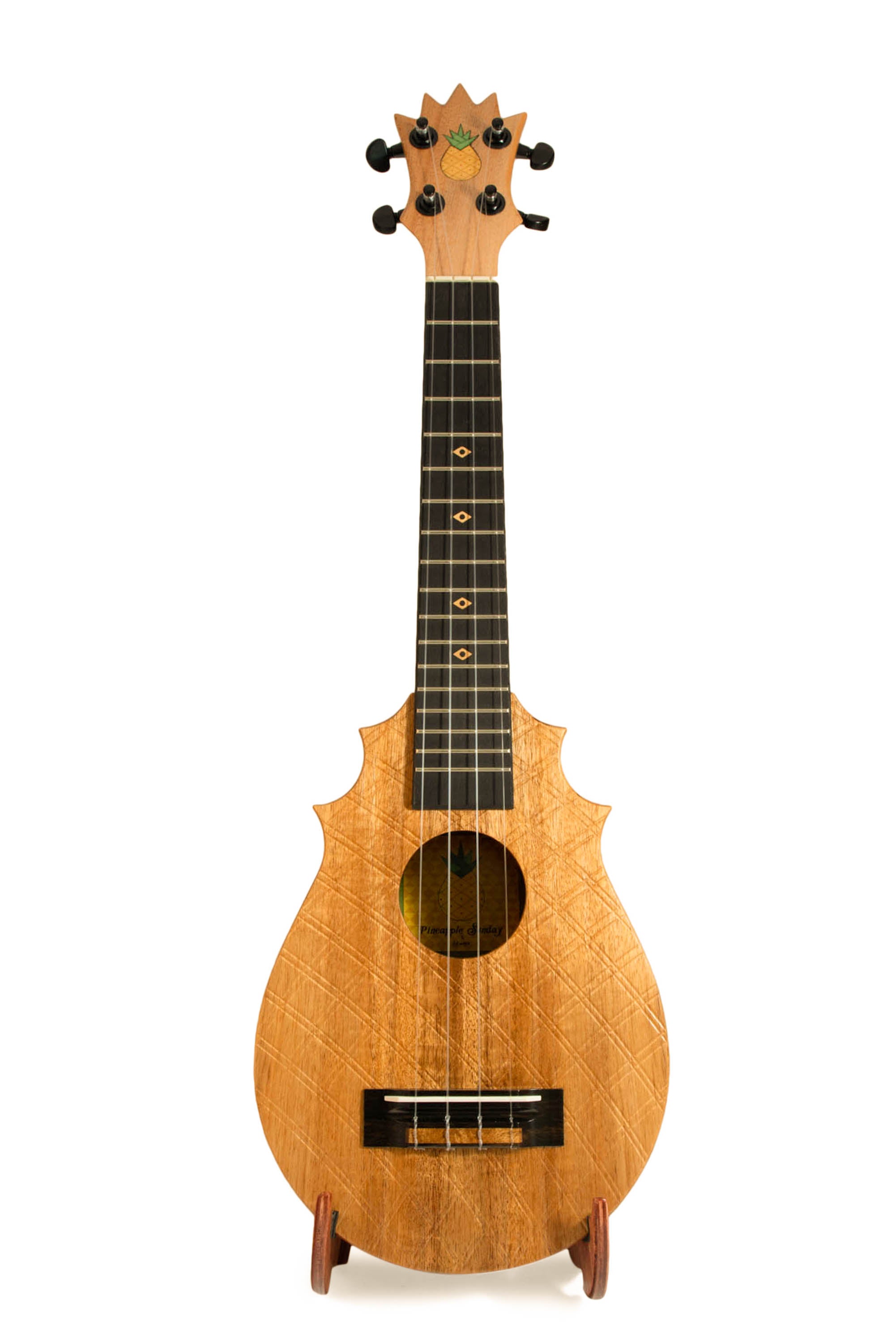 UkeSA Pineapple Sunday Opio Concert Ukulele Solid Acacia "Alexander the Great" by Pops KoAloha (DISCOUNTED $387)