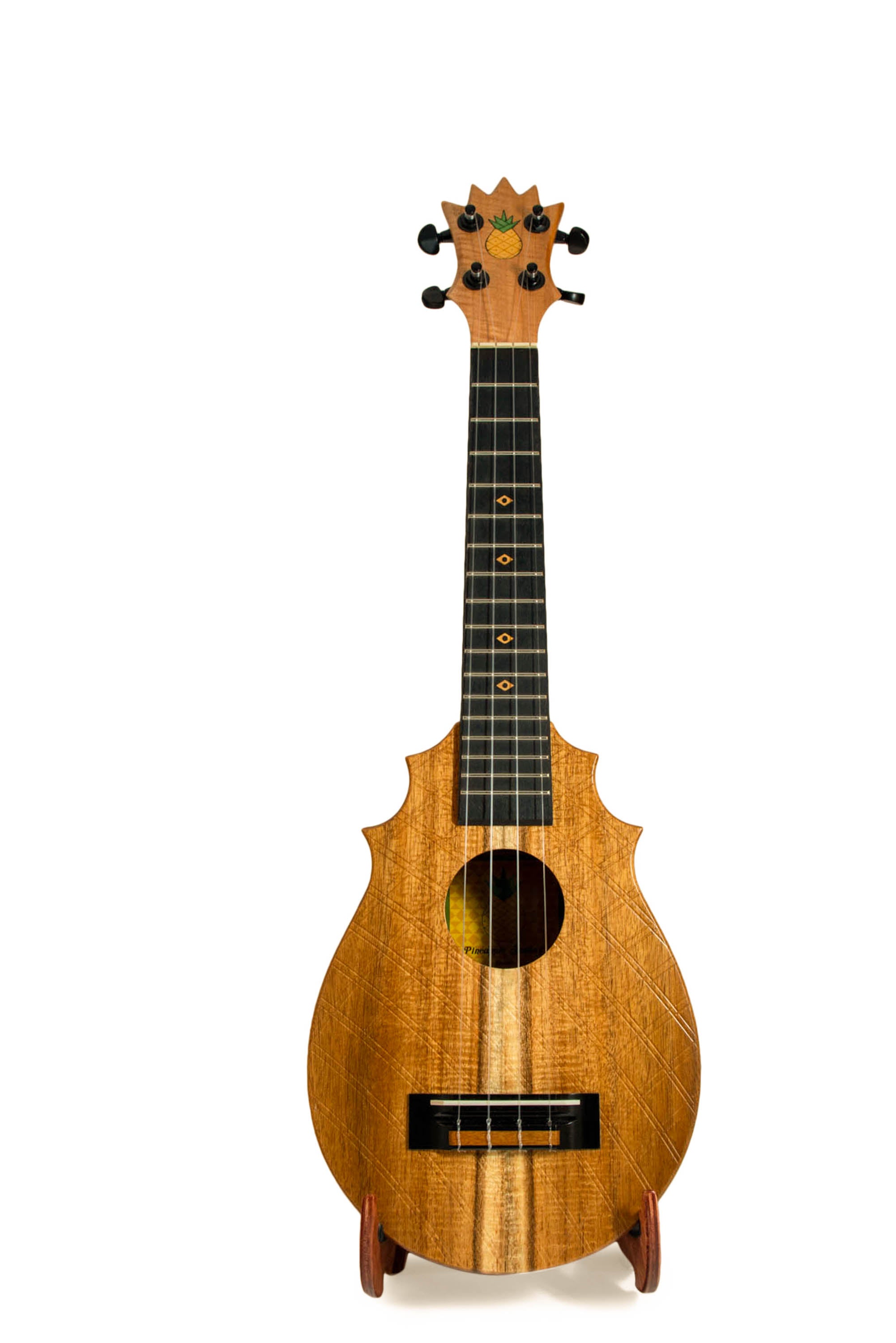 UkeSA Pineapple Sunday Opio Concert Ukulele Solid Acacia "Aurelius" by Pops KoAloha (DISCOUNTED $387)