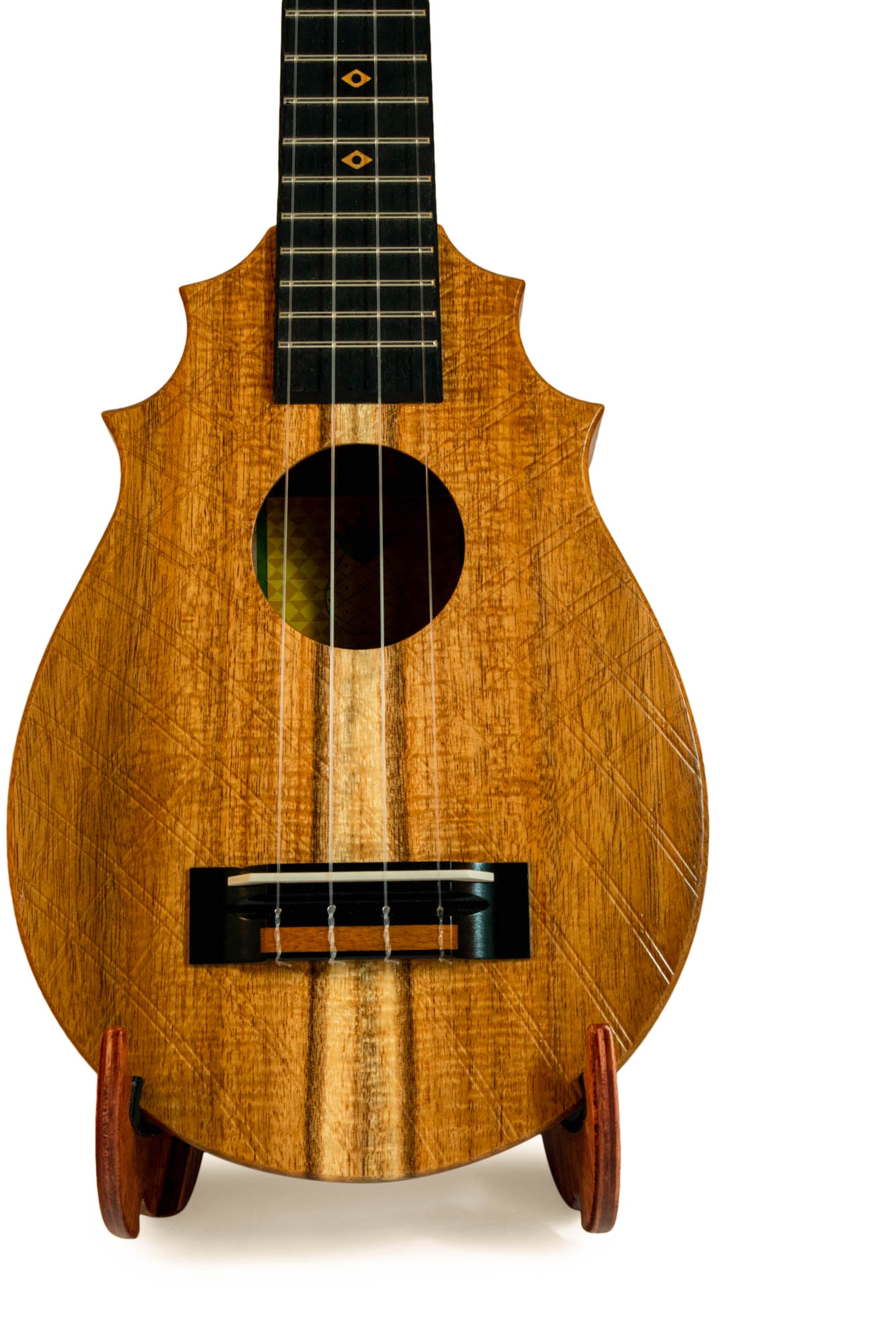 UkeSA Pineapple Sunday Opio Concert Ukulele Solid Acacia "Aurelius" by Pops KoAloha (DISCOUNTED $387)