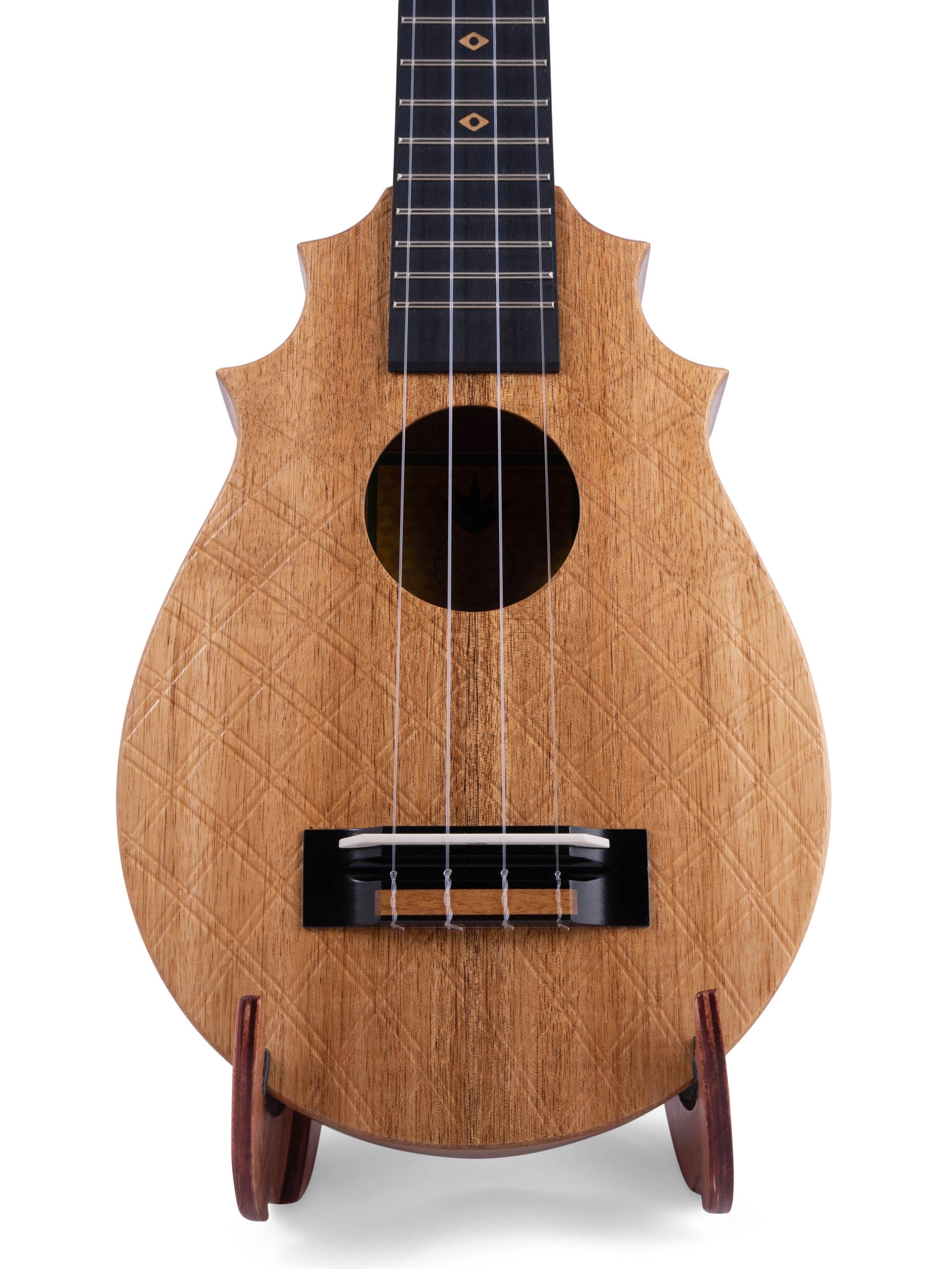 UkeSA Pineapple Sunday Opio Concert Ukulele Solid Acacia "Caesar" by Pops KoAloha (DISCOUNTED $387)