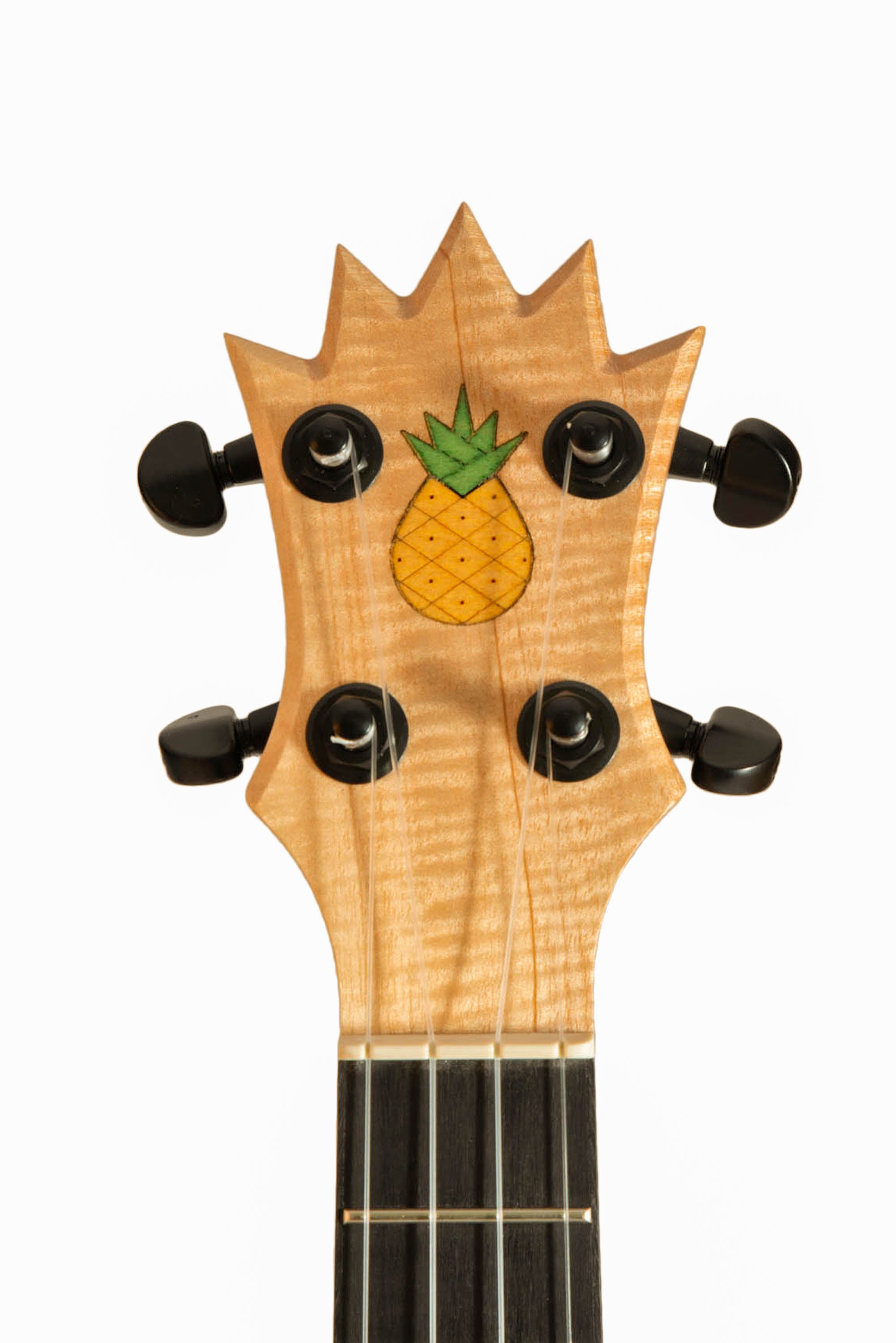 UkeSA Pineapple Sunday Opio Concert Ukulele Solid Acacia "Caspian" by Pops KoAloha (DISCOUNTED $387)