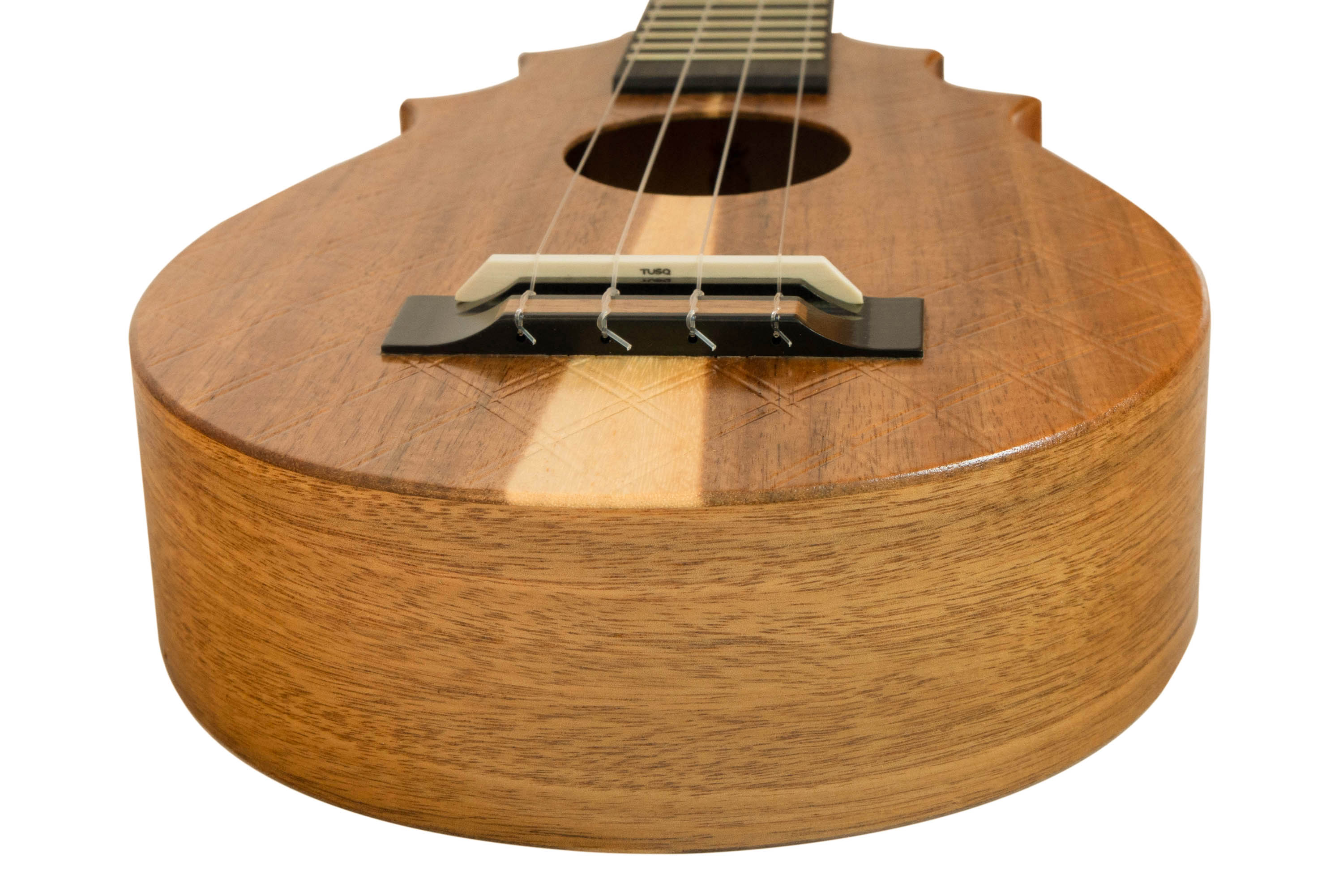UkeSA Pineapple Sunday Opio Concert Ukulele Solid Acacia "Caspian" by Pops KoAloha (DISCOUNTED $387)